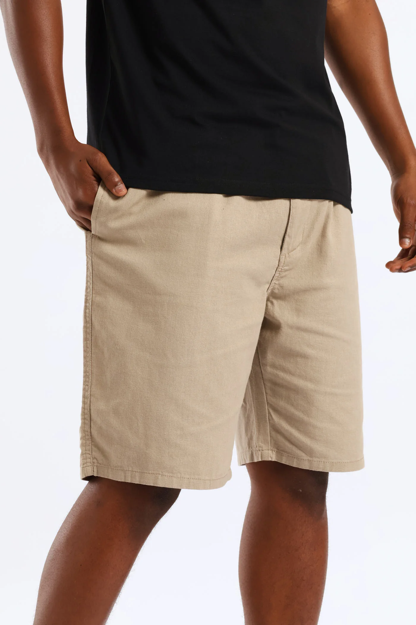 Linen Shorts - Brown - Image 2