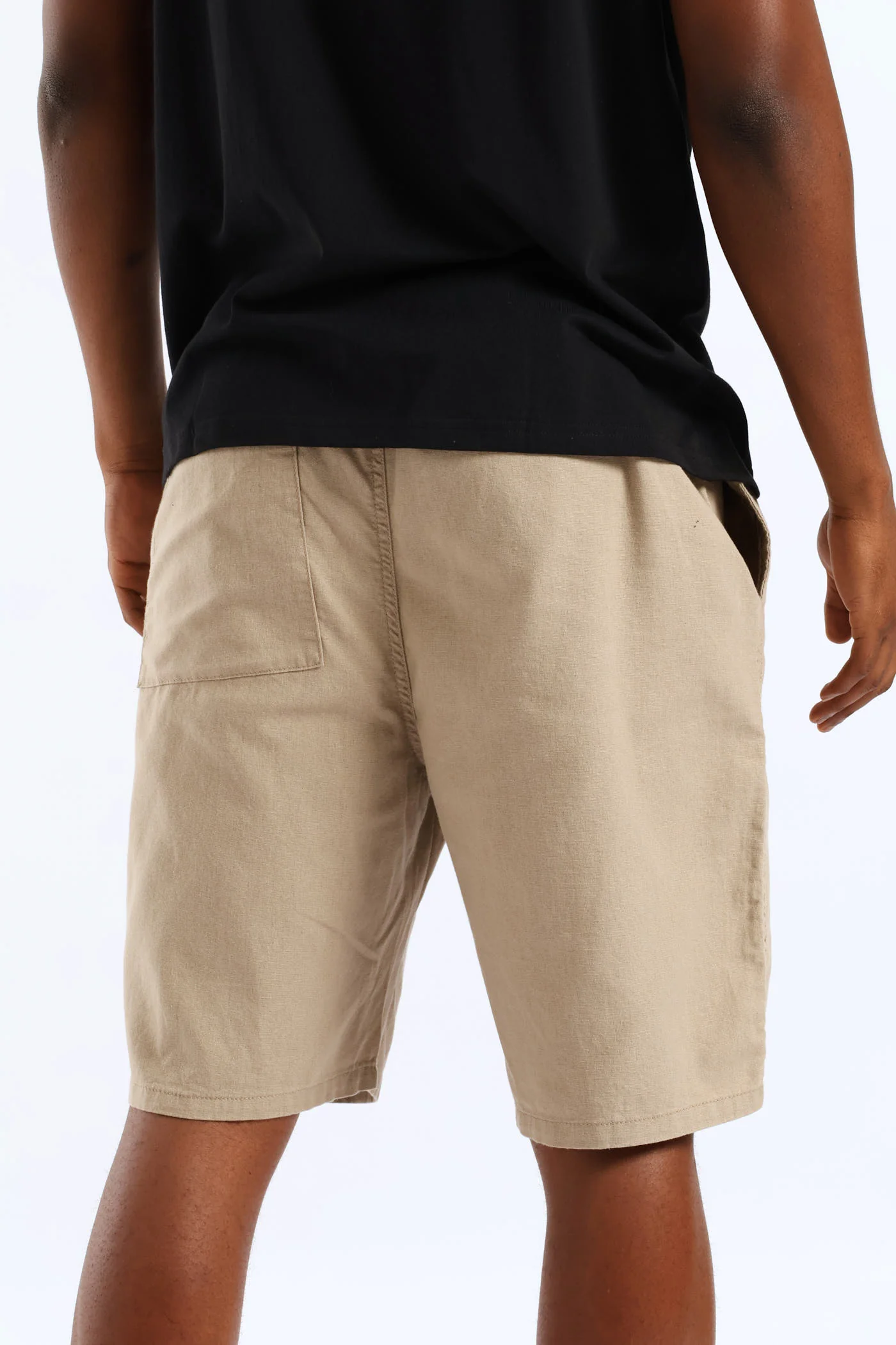 Linen Shorts - Brown - Image 3