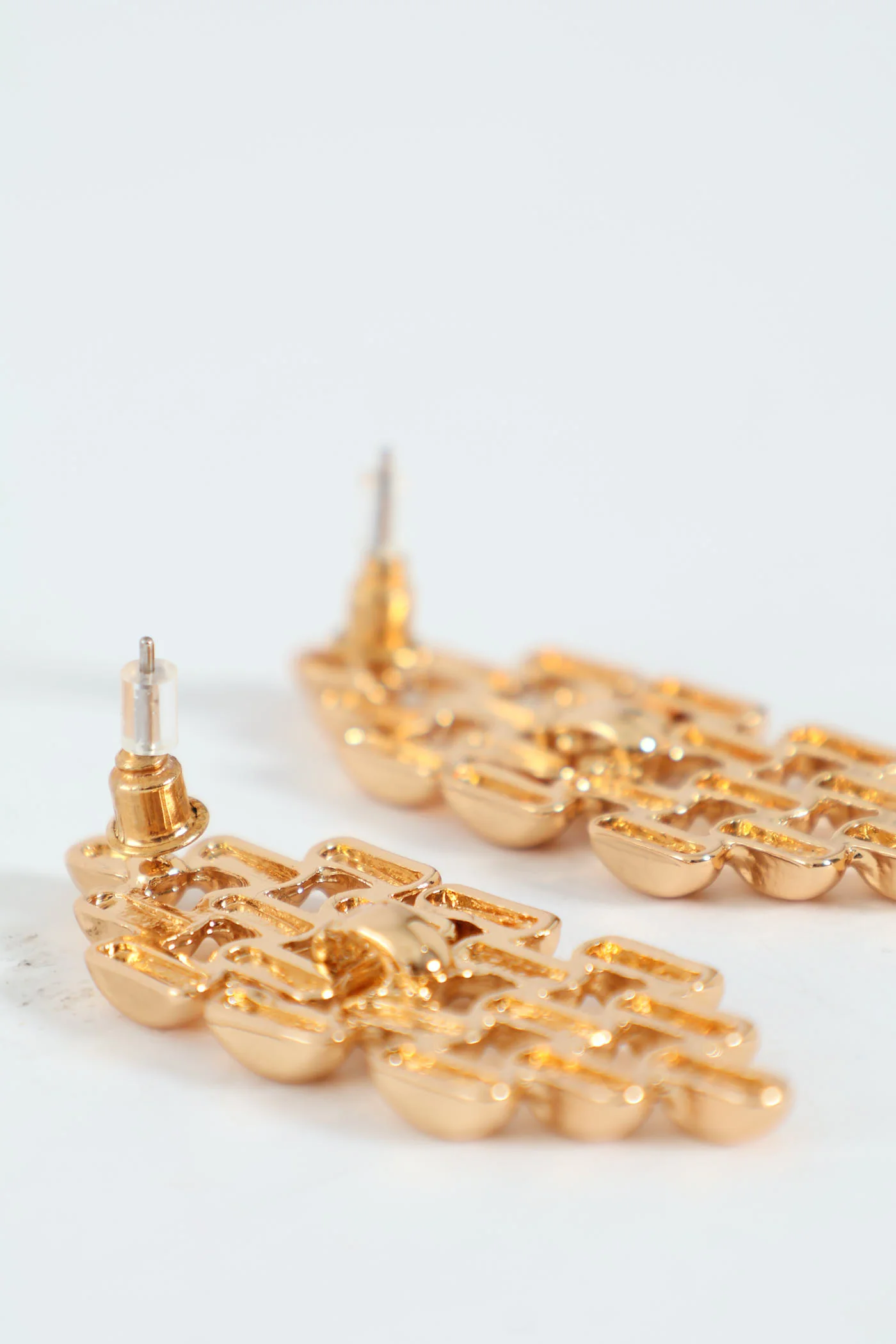 Link Statement Earring - Gold - Image 2
