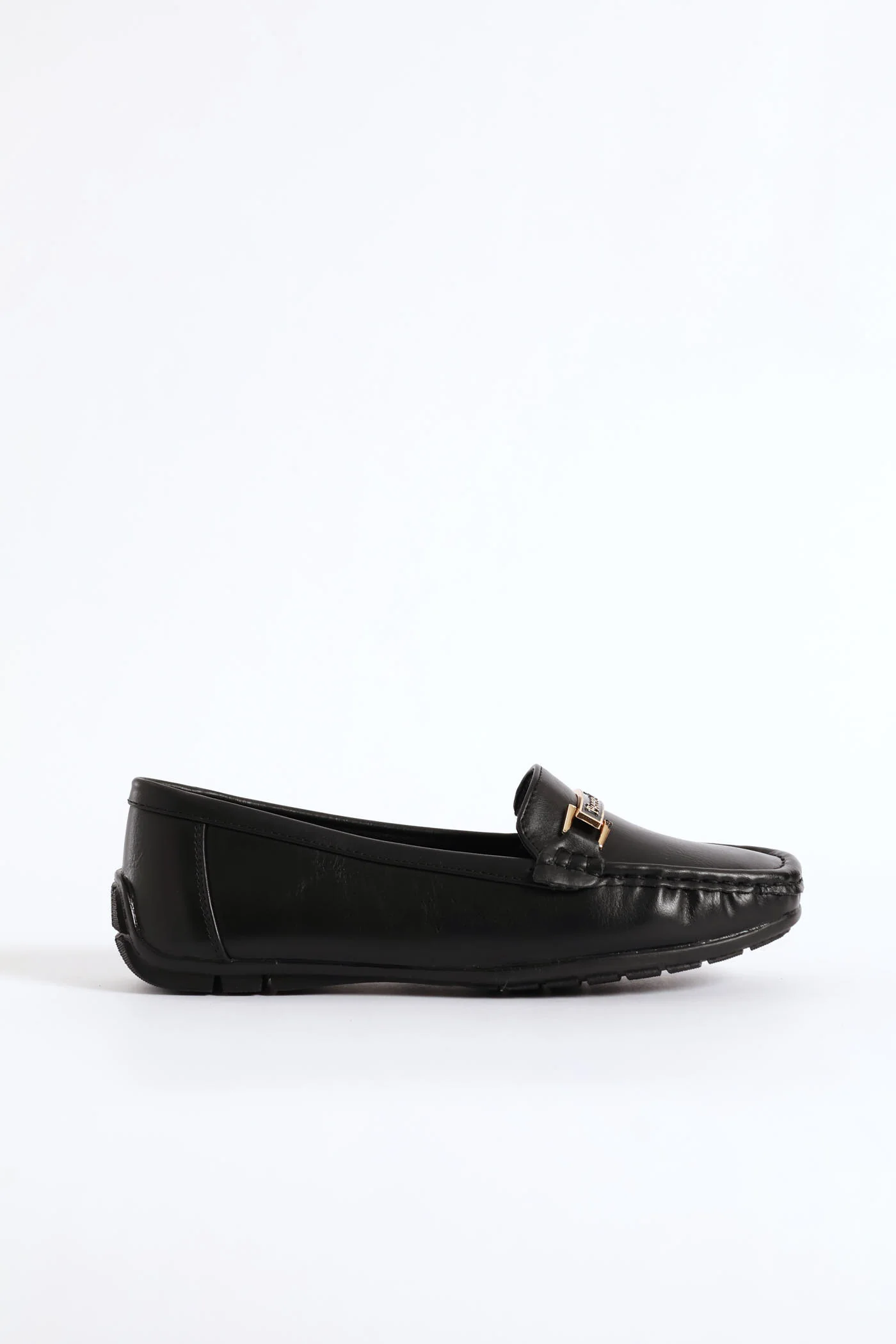Logo Buckle Fashion Loafer - Black - Image 4