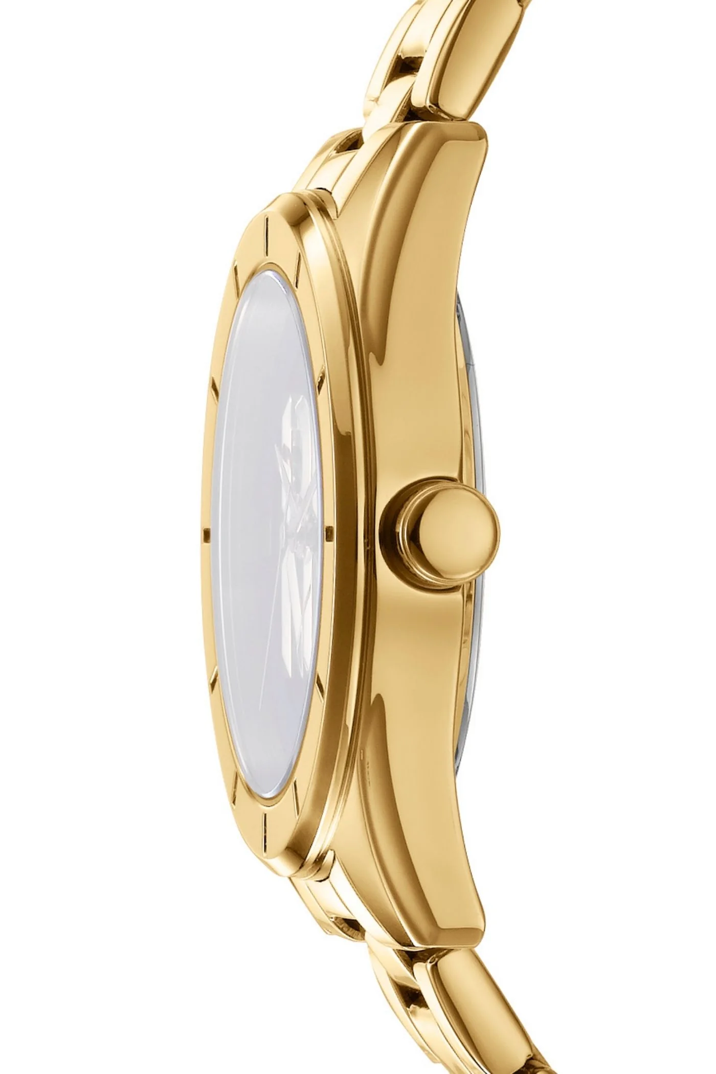 Logo Gold Case & Silver White Dial With Gold Bracelet - Gold - Image 3