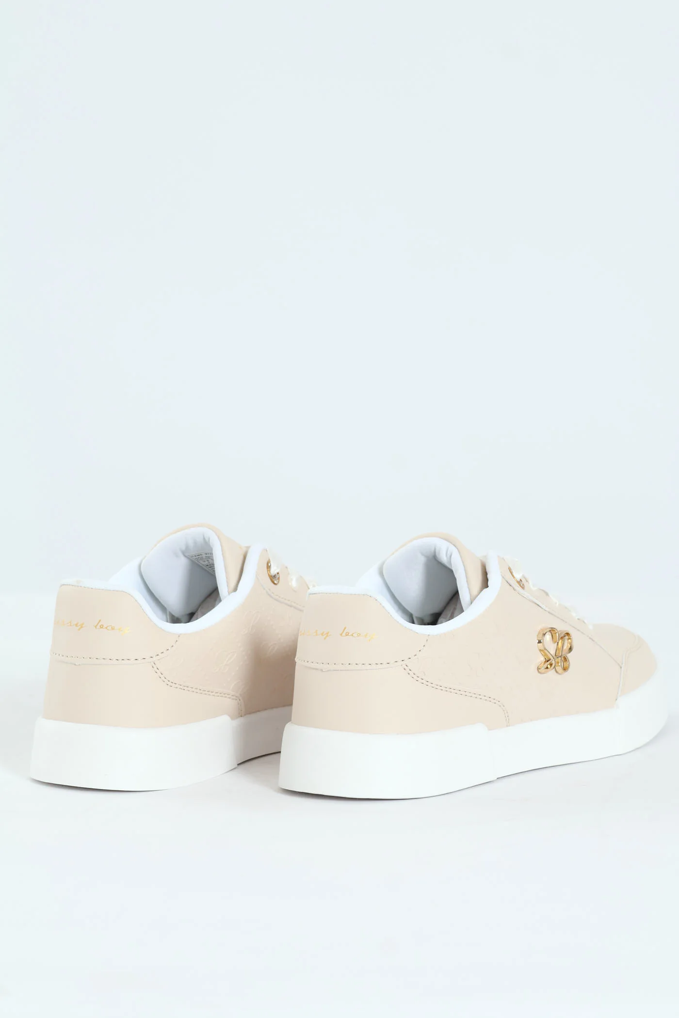 Logo Platform Embossed Lace Up Sneaker - Stone - Image 10