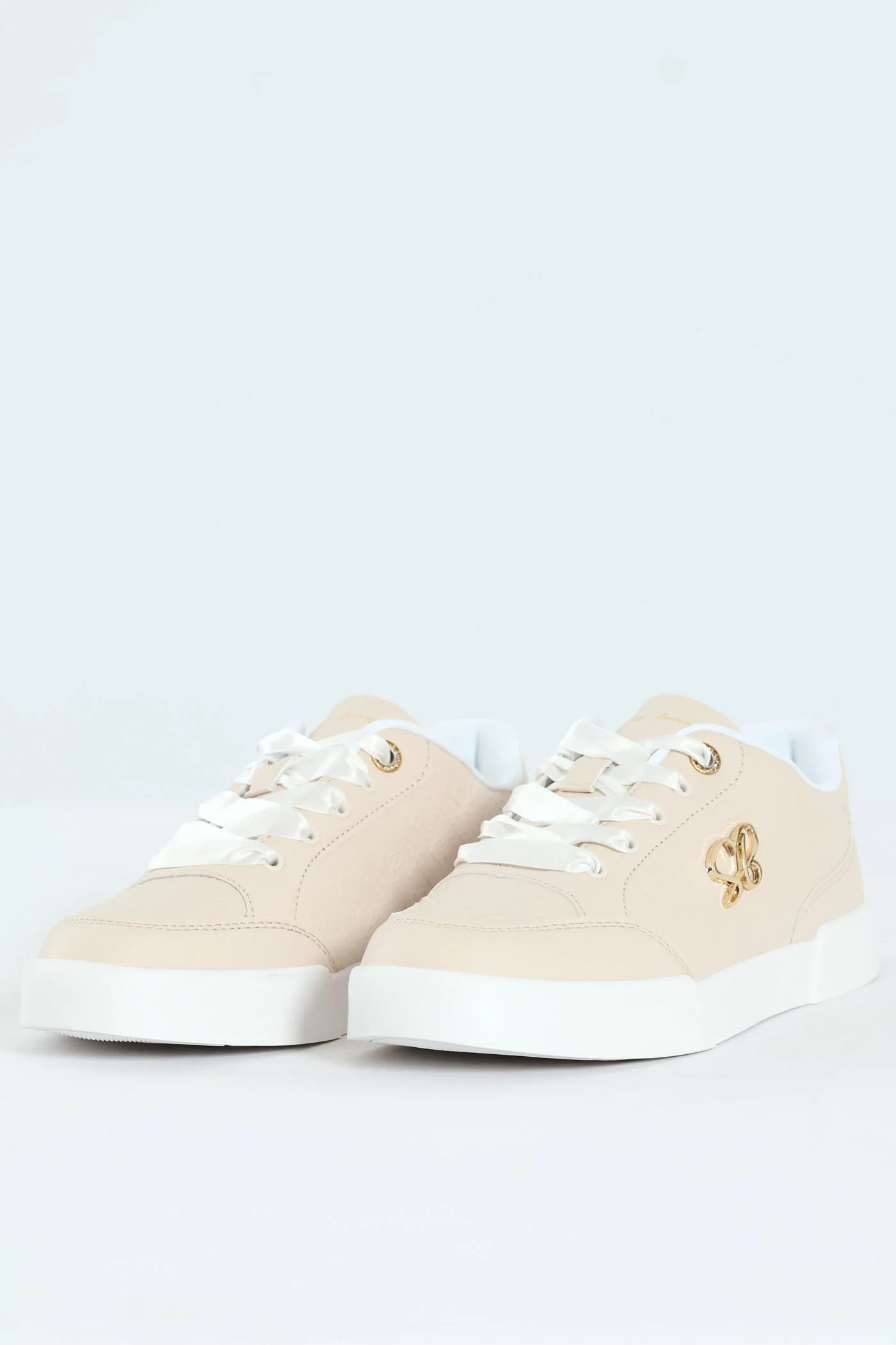 Logo Platform Embossed Lace Up Sneaker - Stone - Image 12