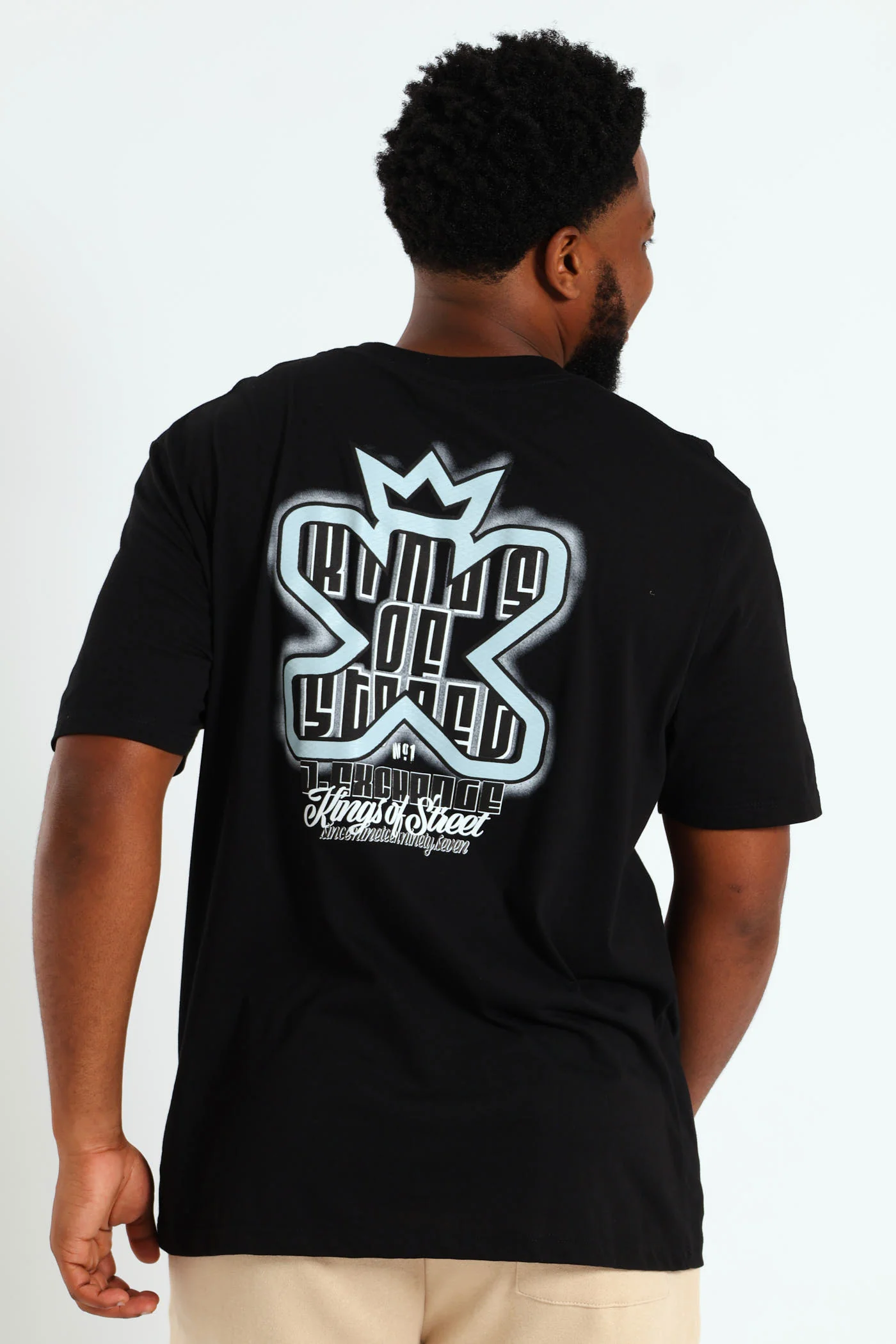 Logo Print Tee - Black - Image 2