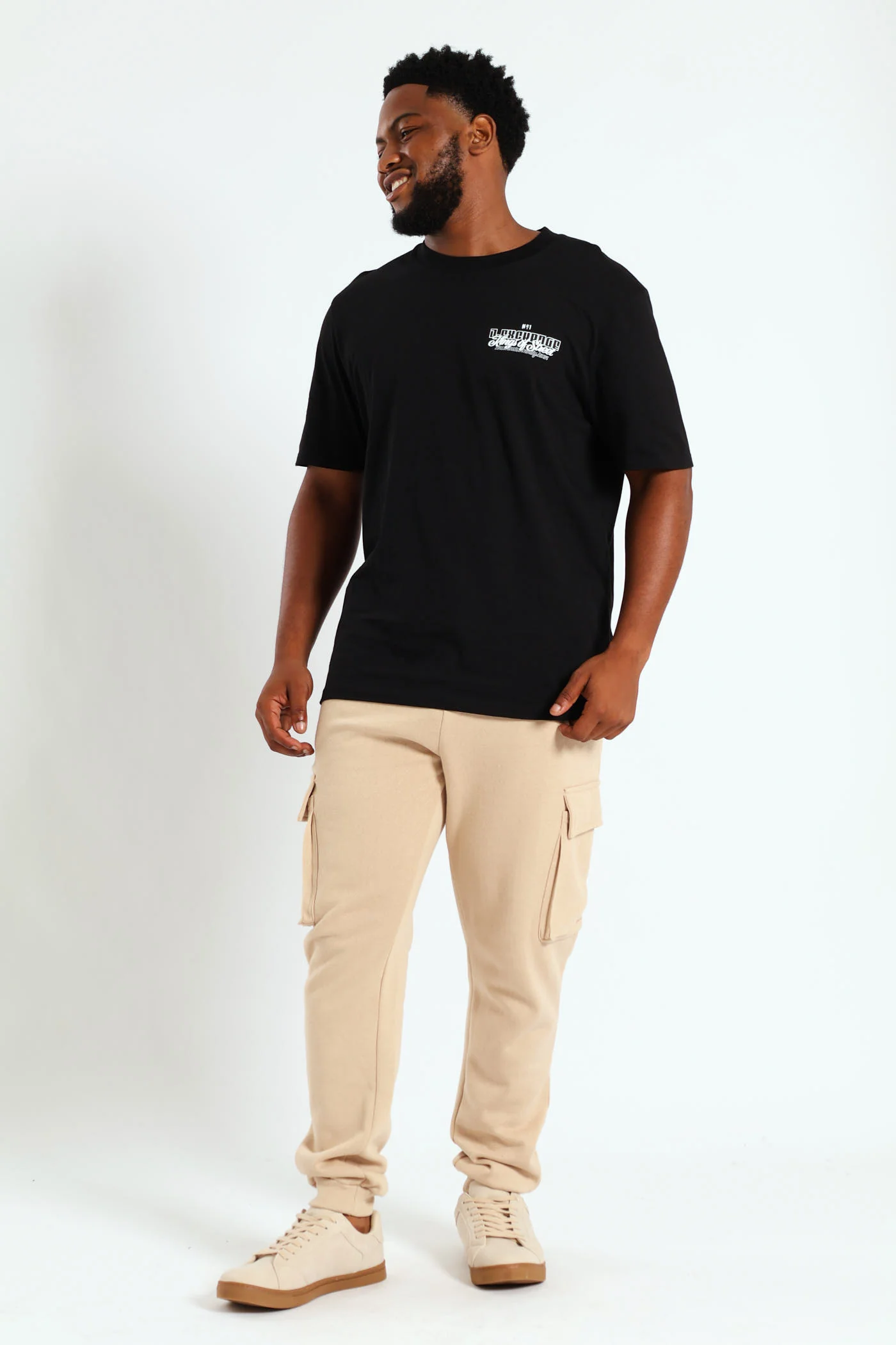 Logo Print Tee - Black - Image 4