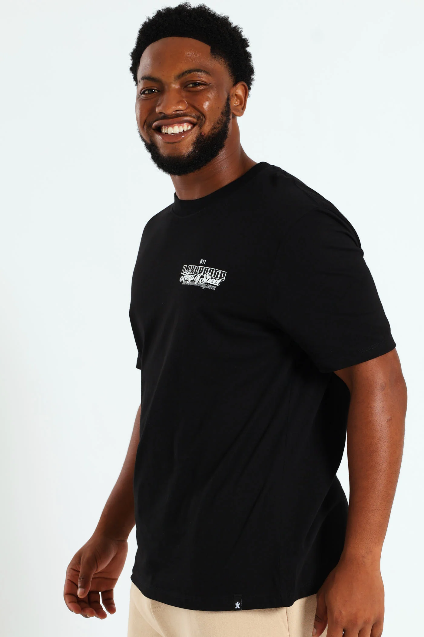 Logo Print Tee - Black - Image 5