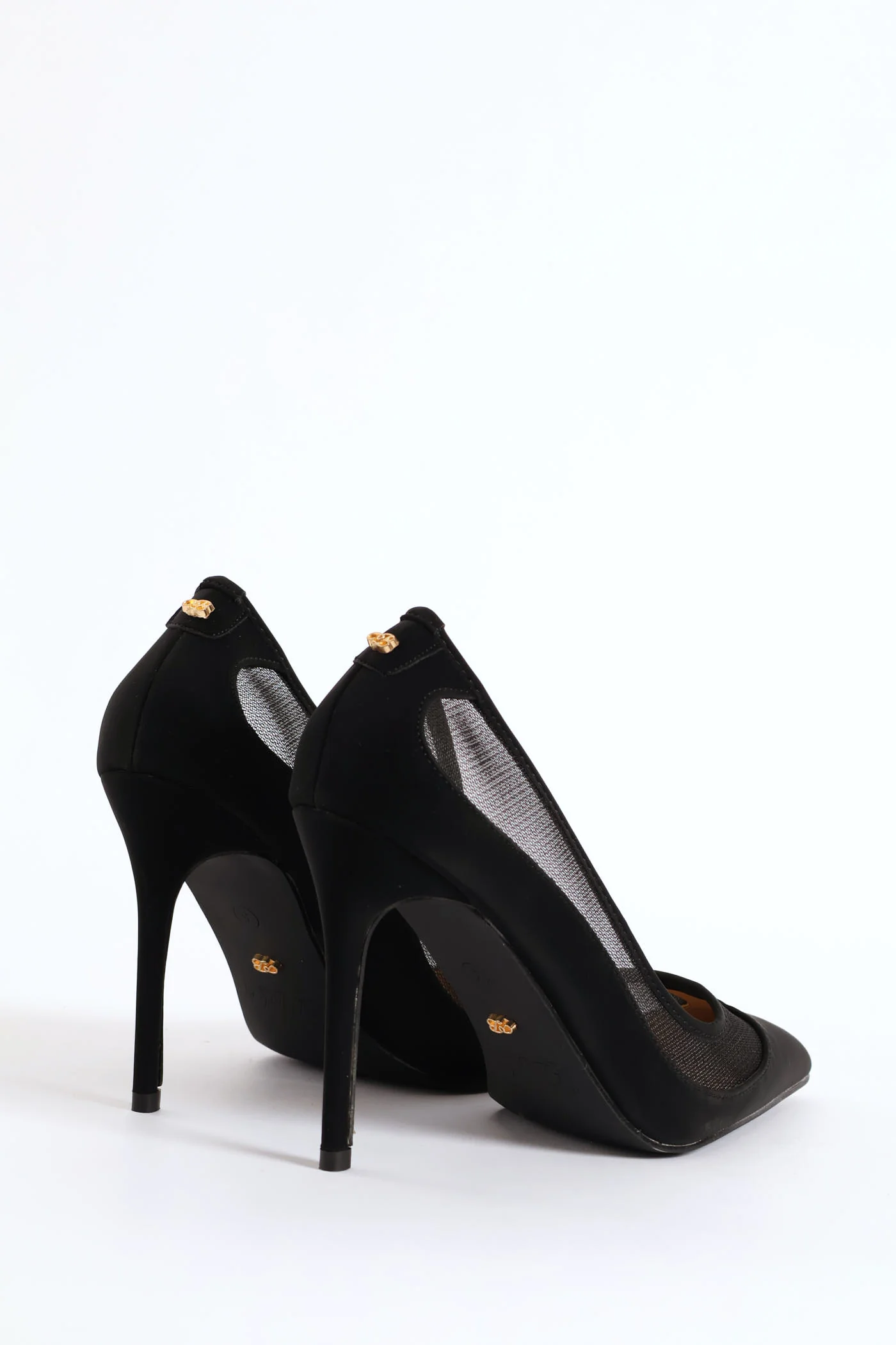 Lola 55 Mesh Court Stiletto Heel - Black - Image 2