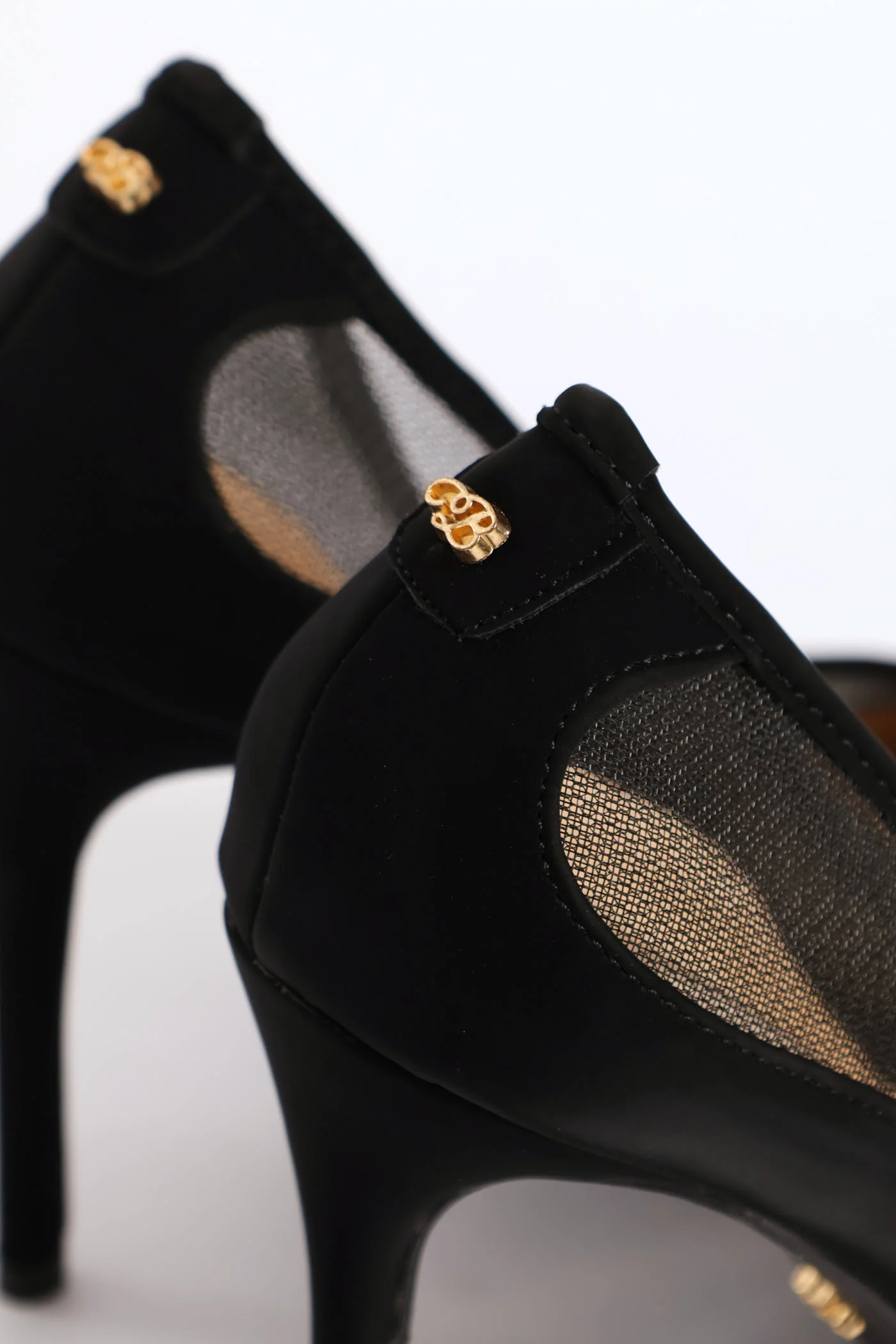 Lola 55 Mesh Court Stiletto Heel - Black - Image 5