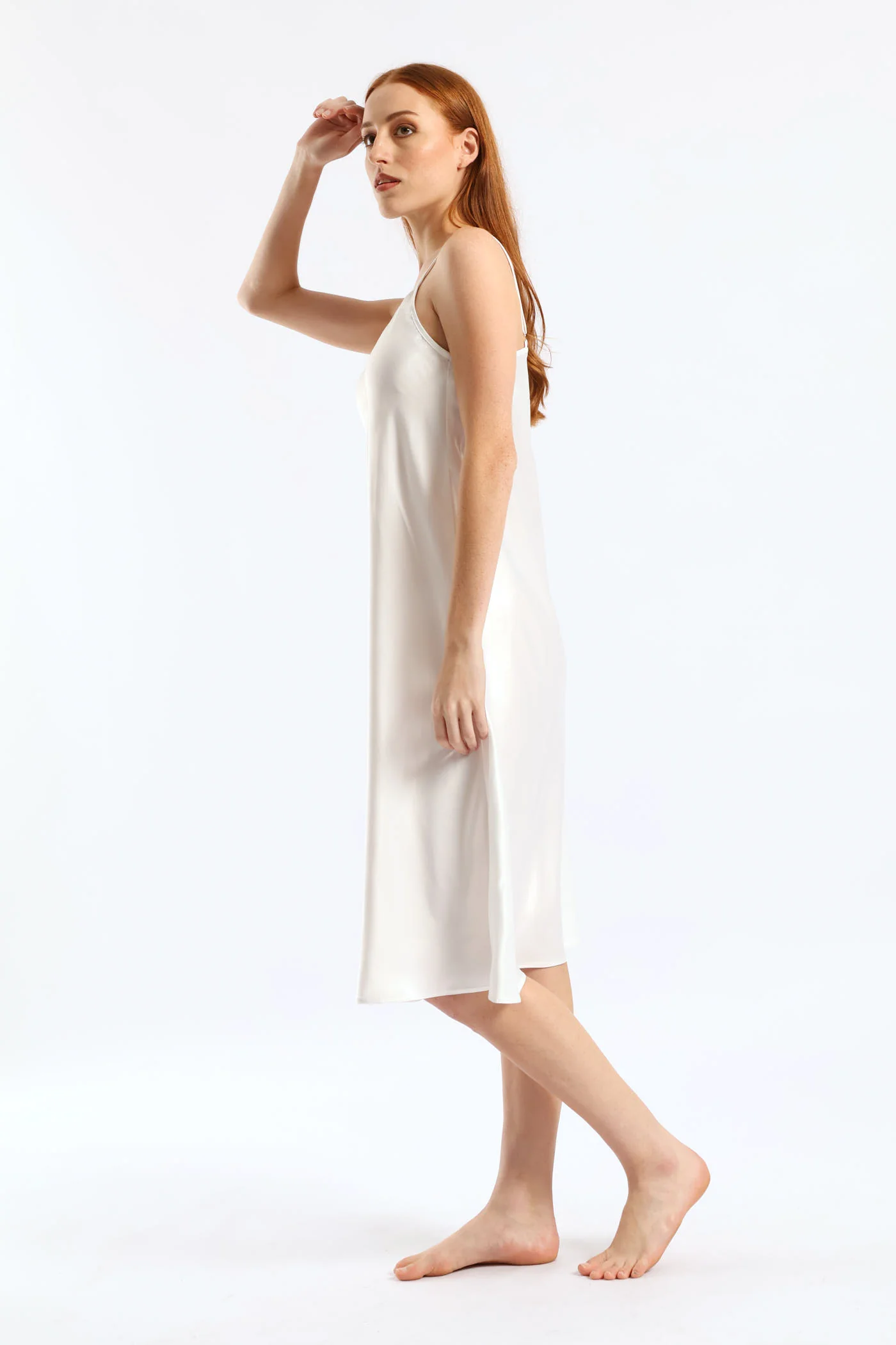 Long Length Chemise Set - White - Image 7