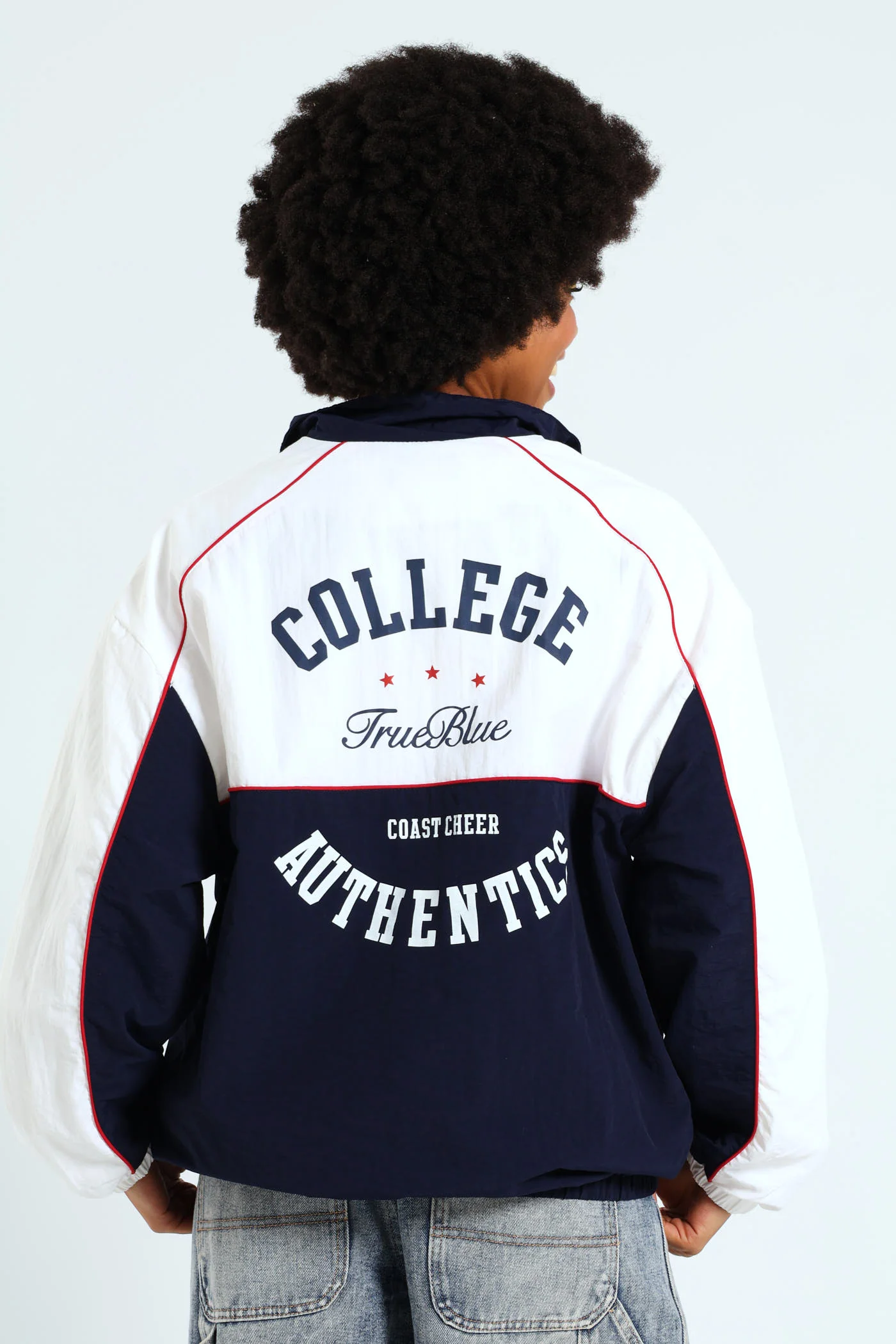 Long Length Sports Jacket - Navy - Image 2