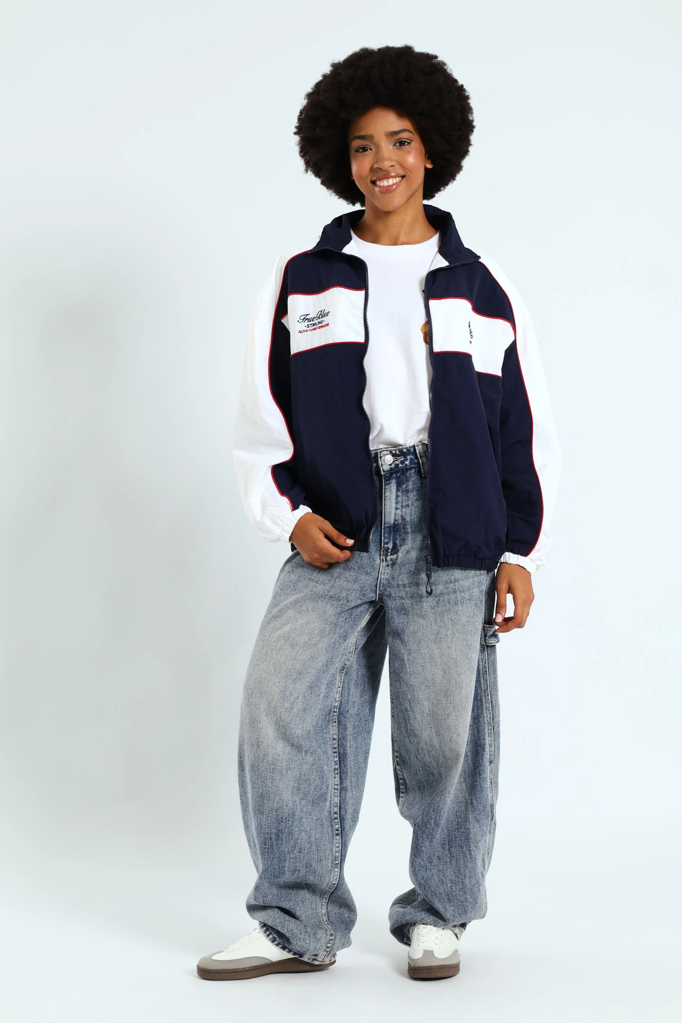 Long Length Sports Jacket - Navy - Image 4