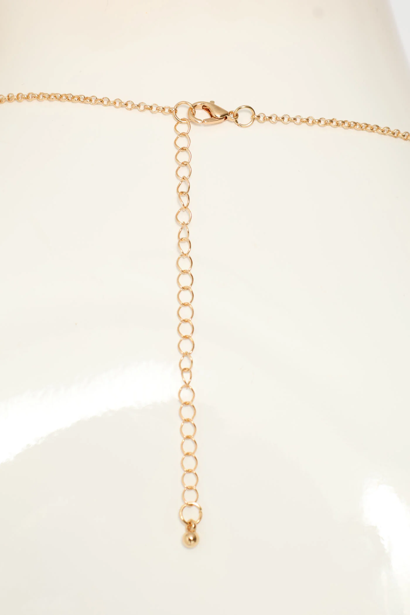 Long Oval Link Pendant Necklace - Gold - Image 3