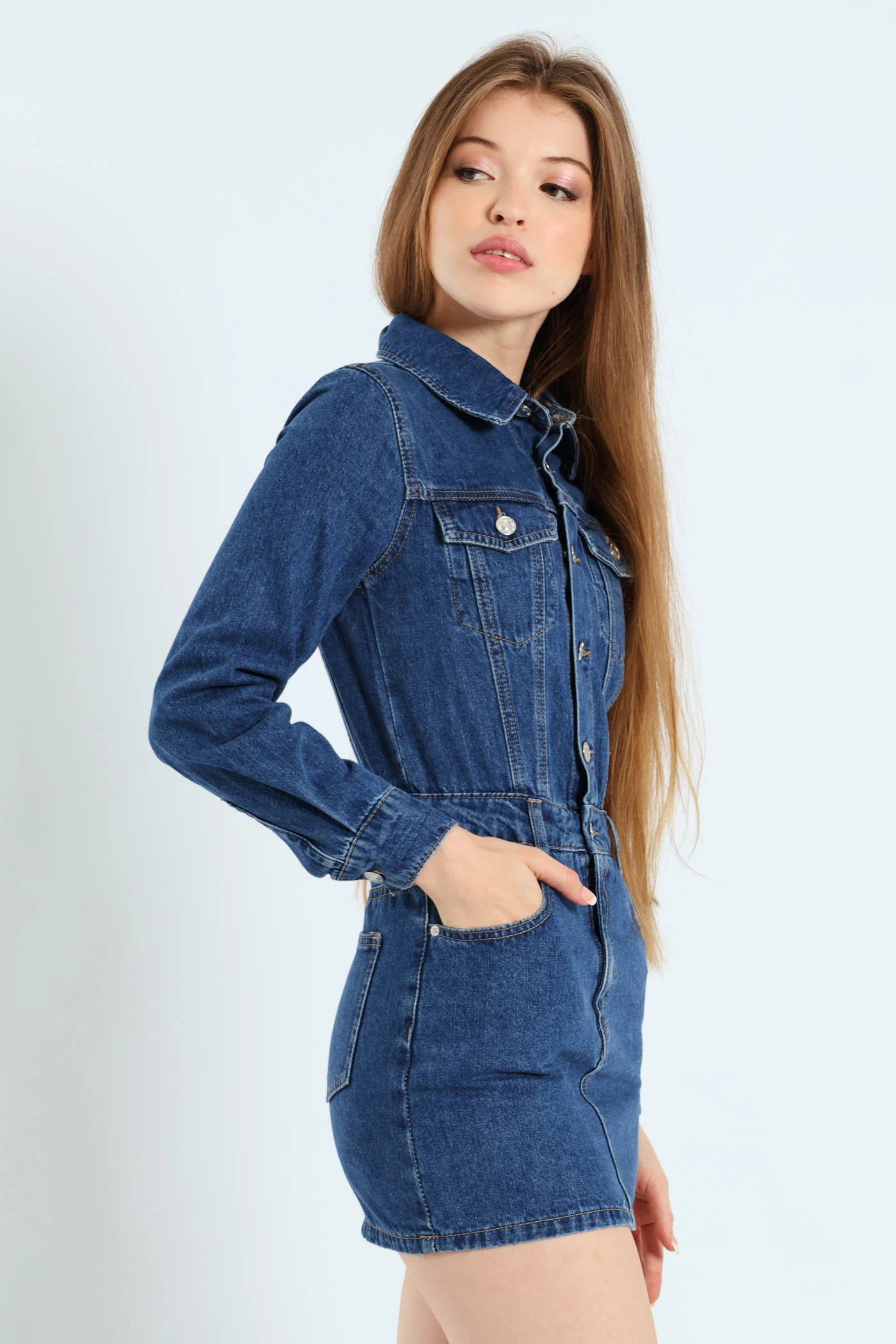 Long Sleeve Bodycon Mini Dress - Image 2