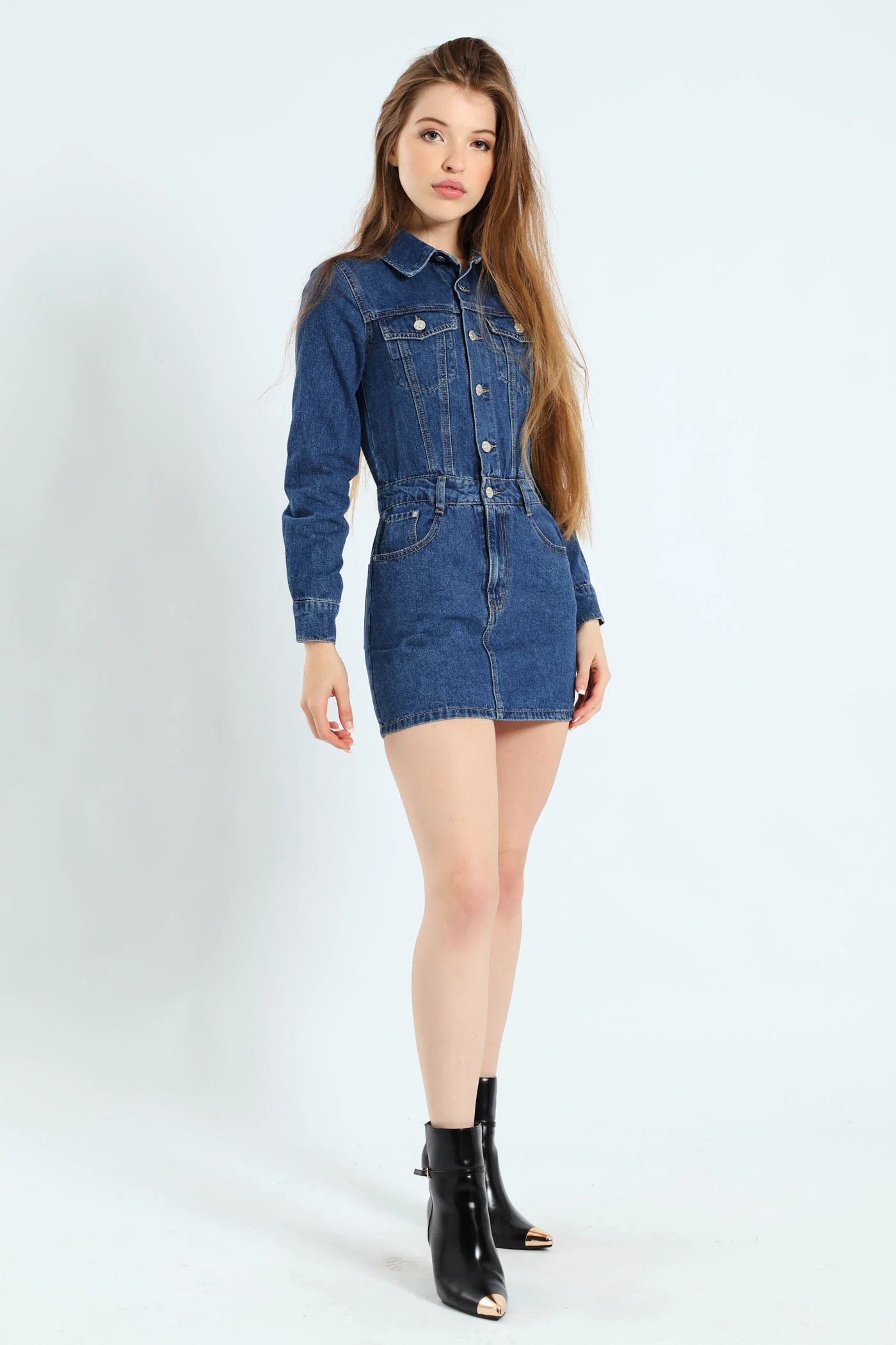 Long Sleeve Bodycon Mini Dress - Image 4