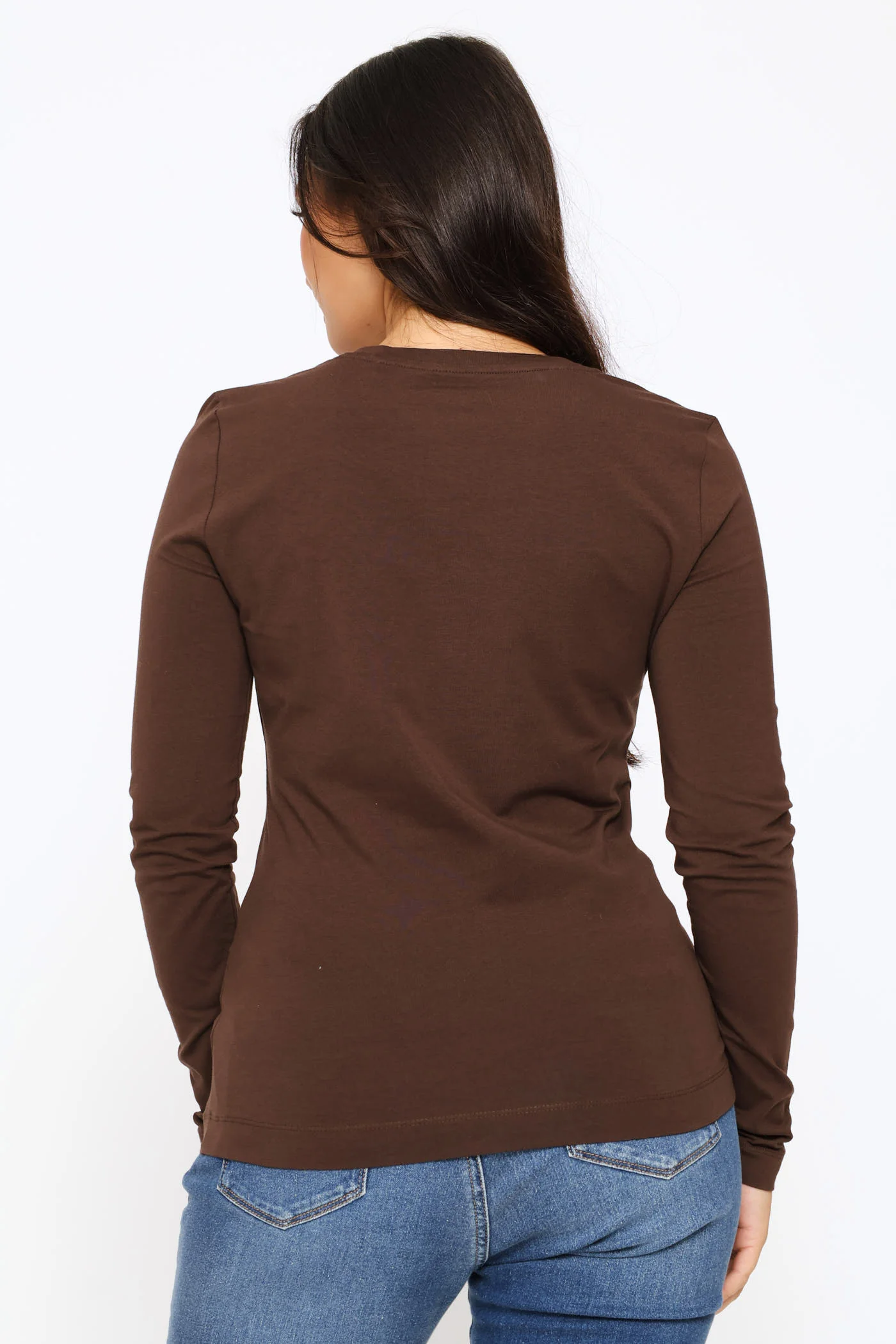 Long Sleeve Cn Leo Triangle Tee - Coffee - Image 3
