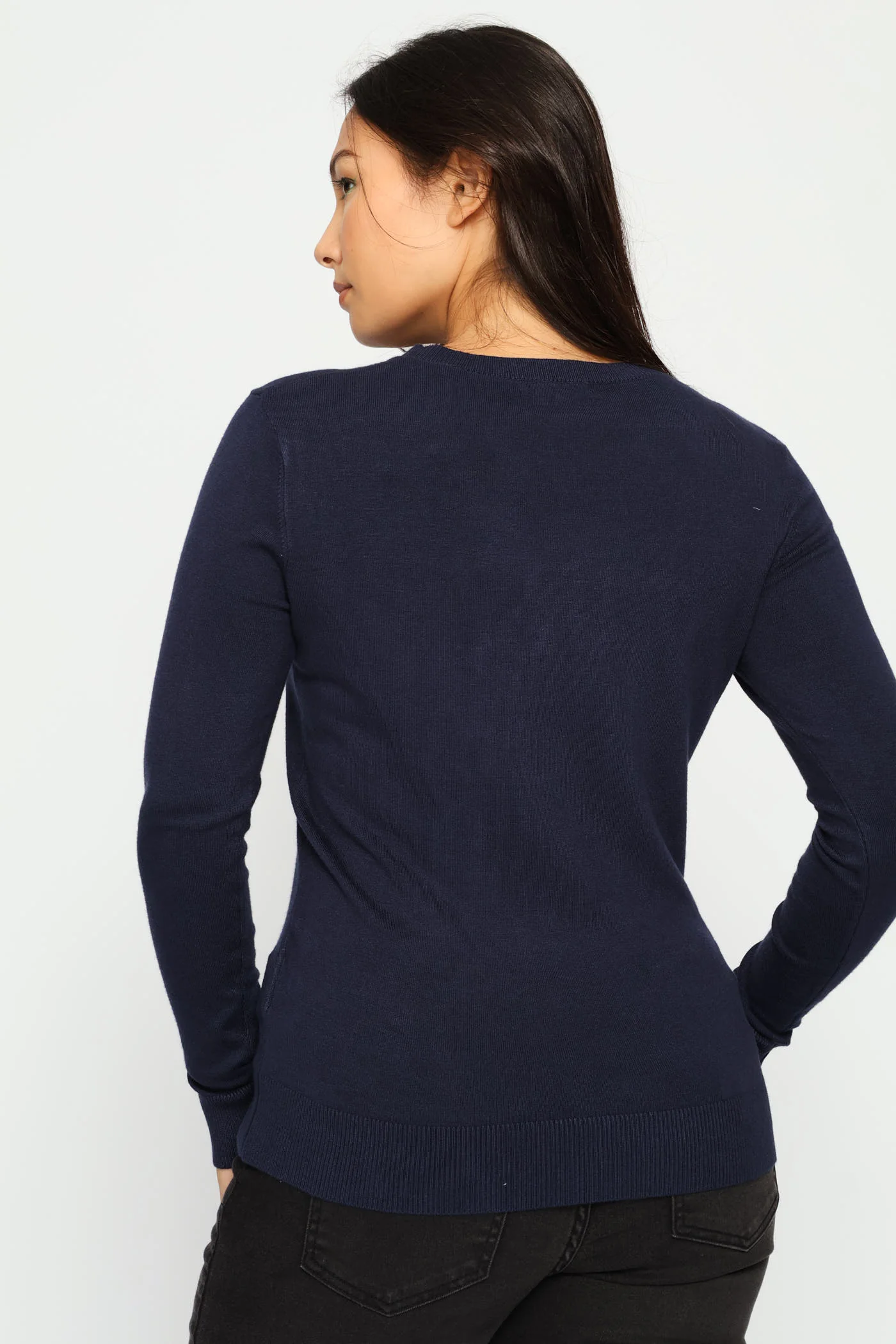Long Sleeve Cn Reyna Logo Sweater - Blue - Image 3