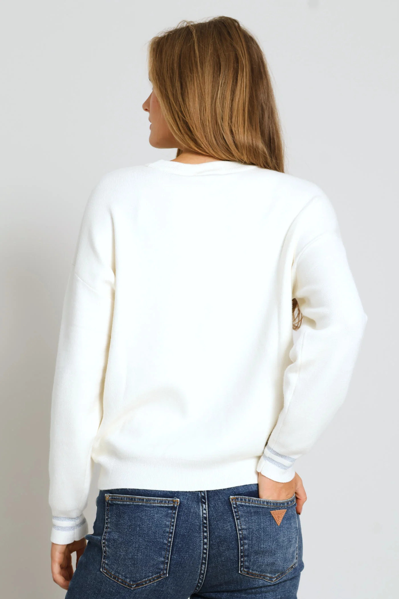 Long Sleeve Cn Sylvie Logo Sweater - Cream - Image 4