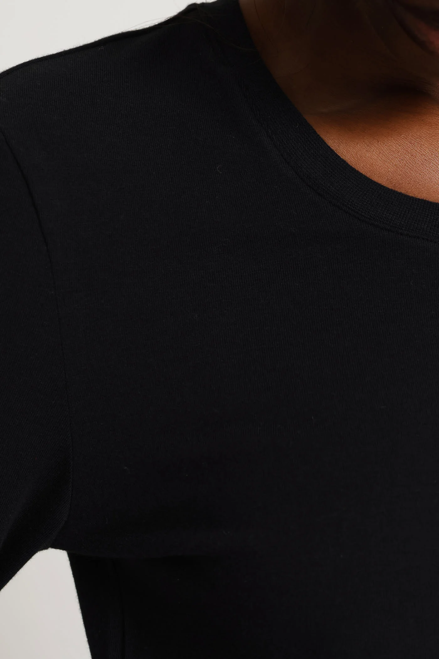 Long Sleeve Crew Tee - Black - Image 6