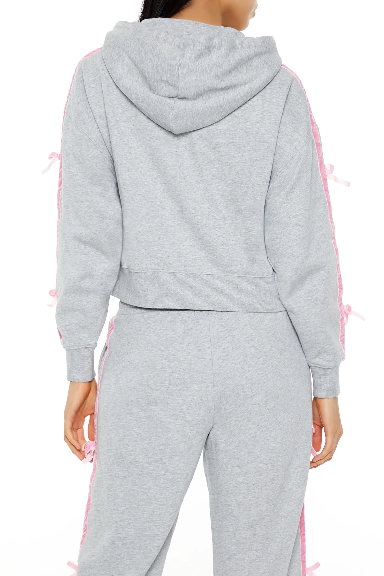 Long Sleeve Cropped Athletic Jacket - Grey - Image 4