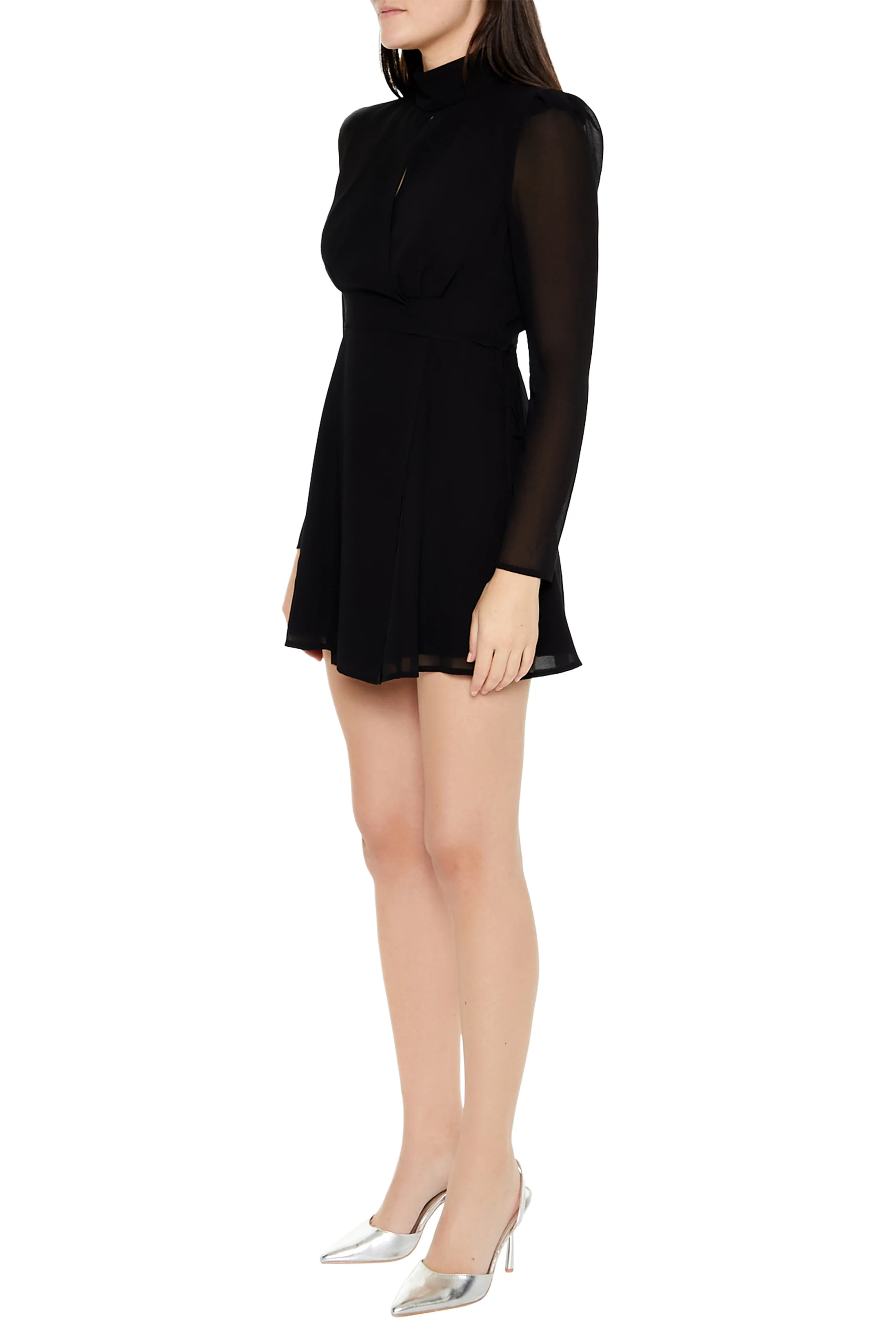 Long Sleeve Dress - Black - Image 3