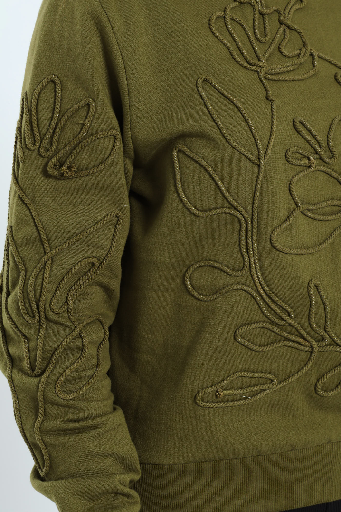 Long Sleeve Foliage Cornelli Fleece Pullover - Fatigue - Image 5