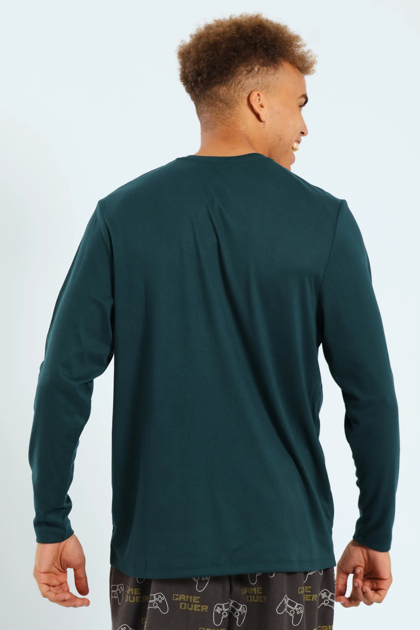 Long Sleeve Interlock Top - Green - Image 2