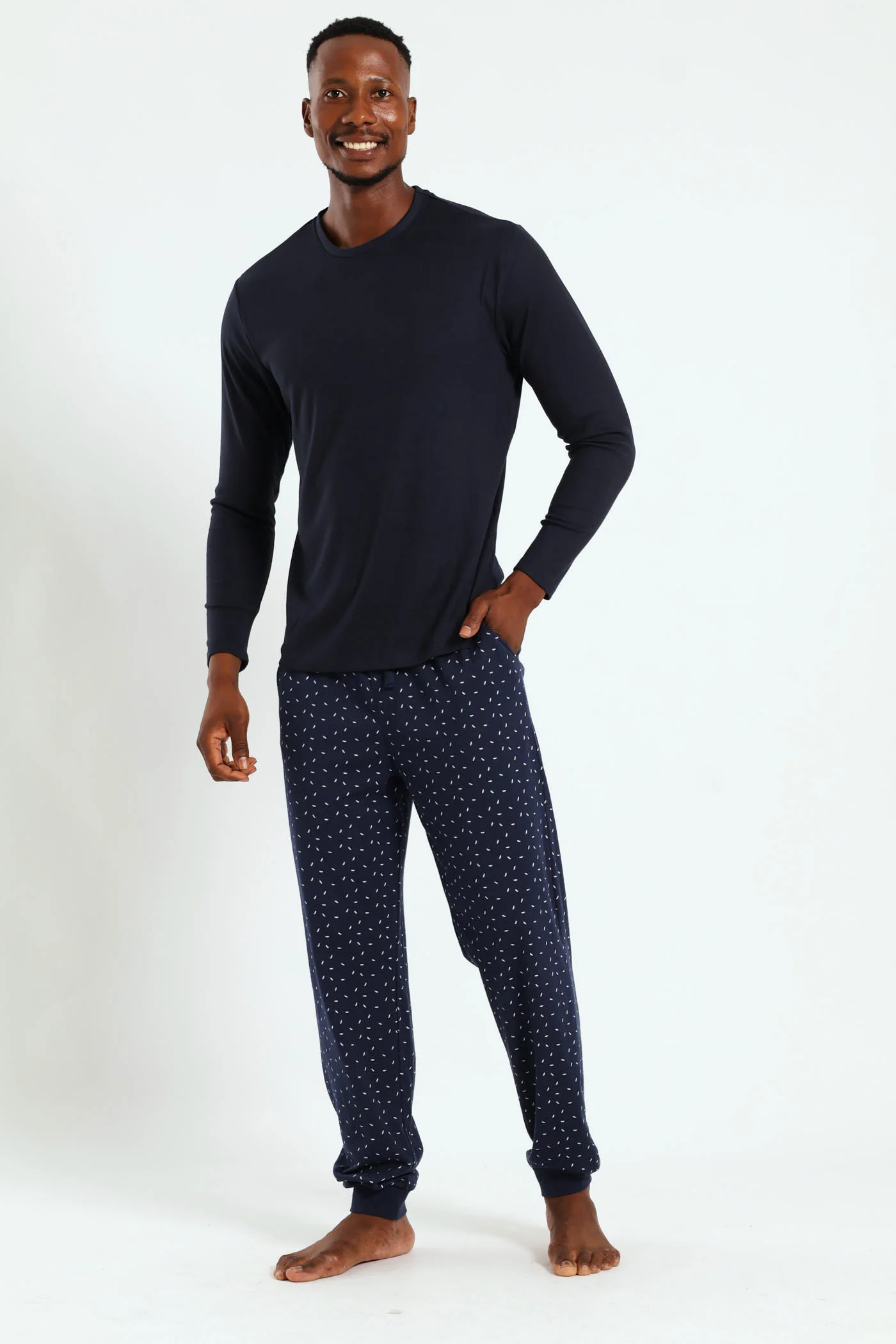 Long Sleeve Interlock Top - Navy - Image 4