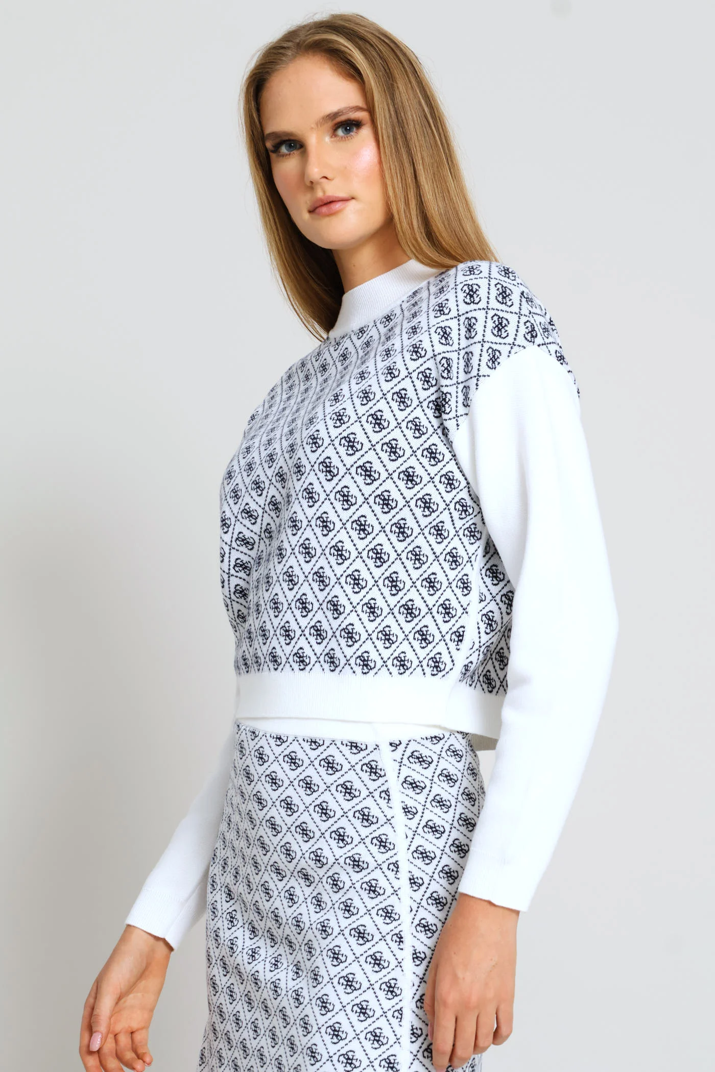 Long Sleeve Aubrey 4G Sweater - Navy - Image 3