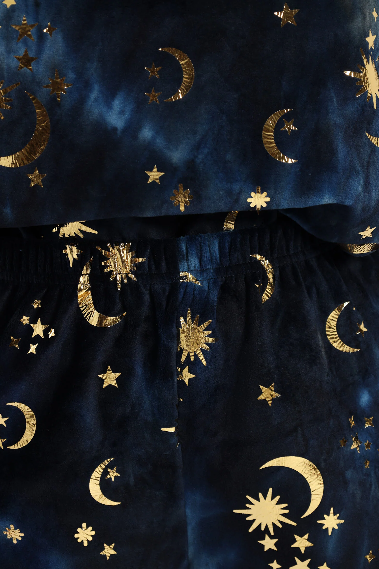 Long Sleeve Night Sky Velour Top & Pants Set - Navy - Image 2