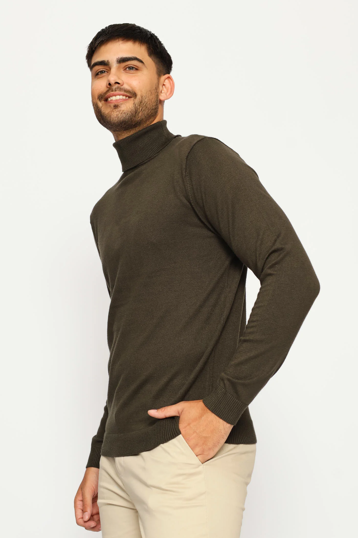 Long Sleeve Poloneck - Fatigue - Image 3