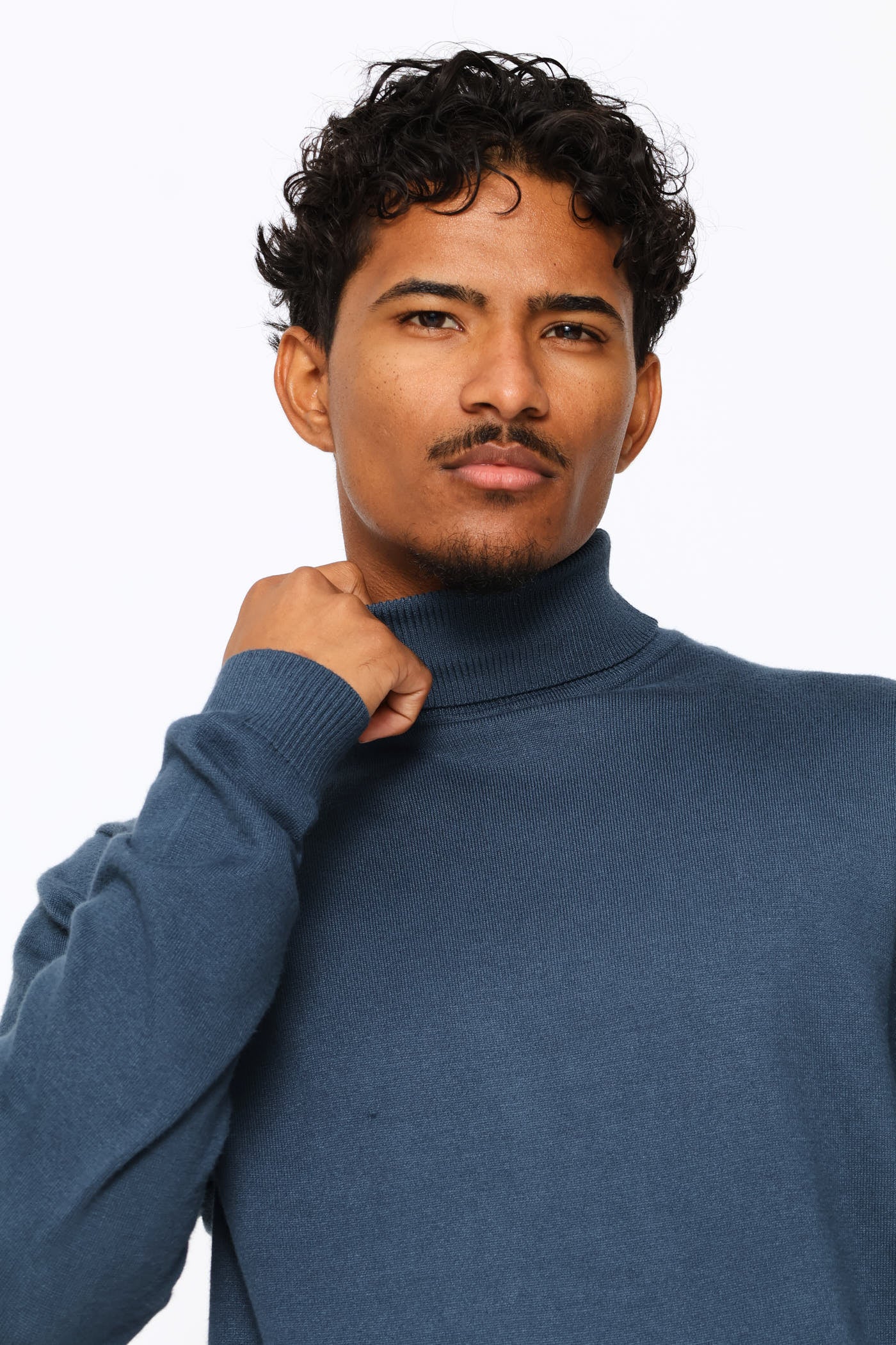 Long Sleeve Poloneck - Petrol - Image 2