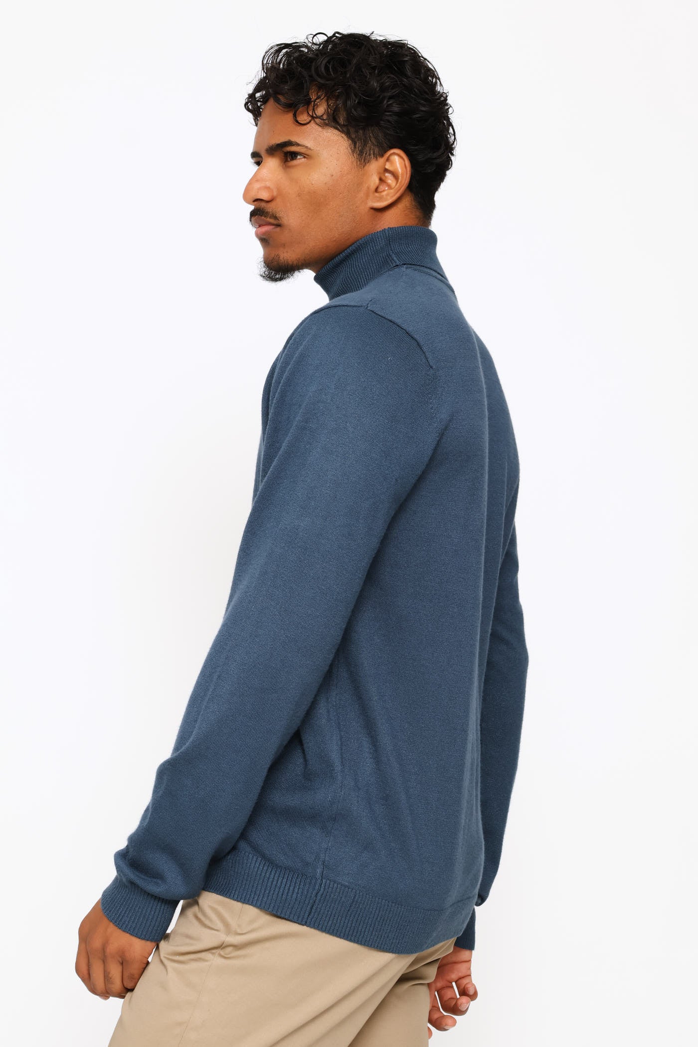 Long Sleeve Poloneck - Petrol - Image 3
