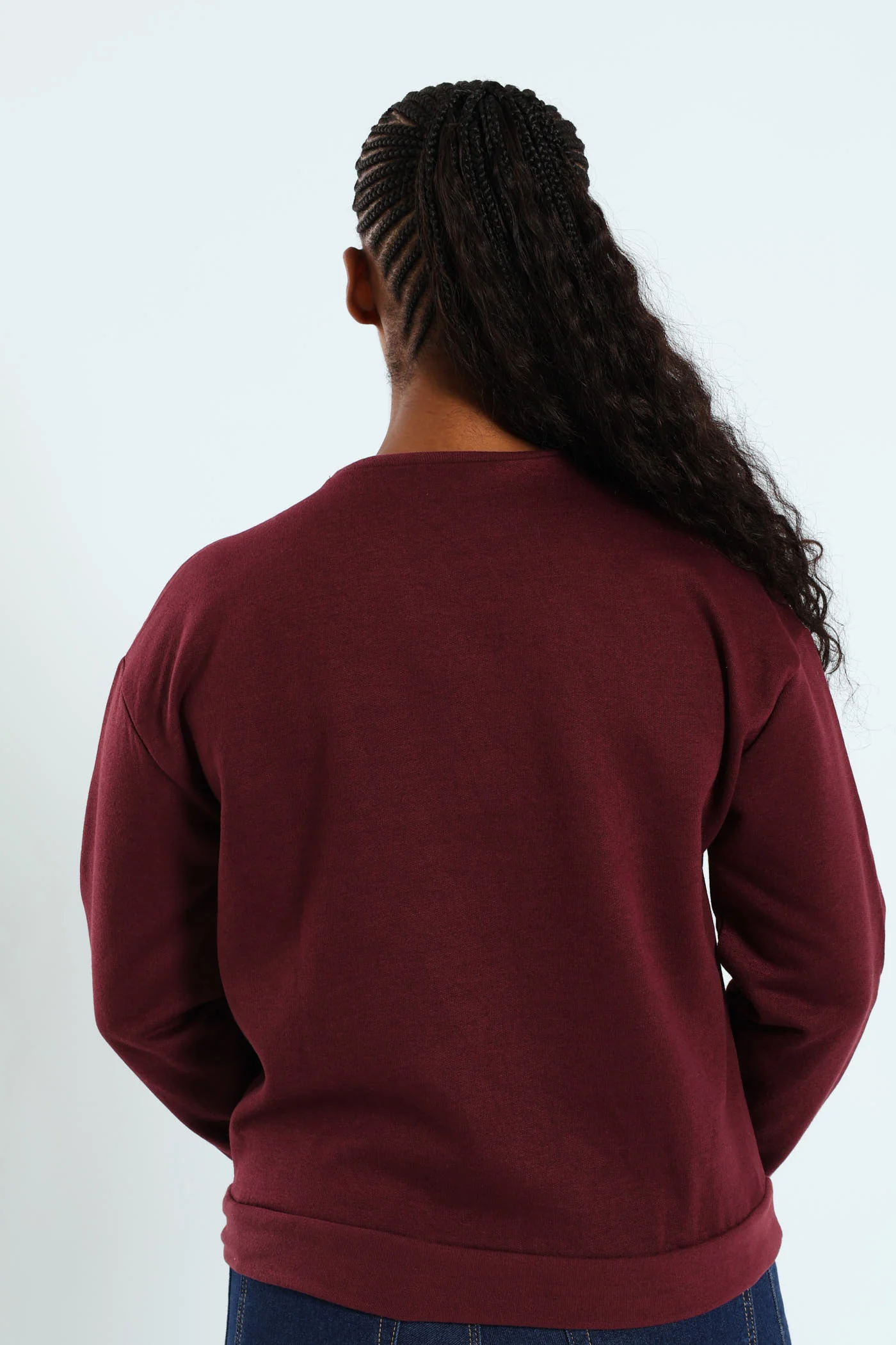 Long Sleeve Print Screen Pullover - Plum Noir - Image 4