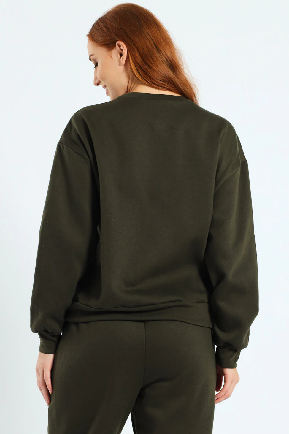 Long Sleeve Printed Screen Pullover - Dark Fatigue - Image 2