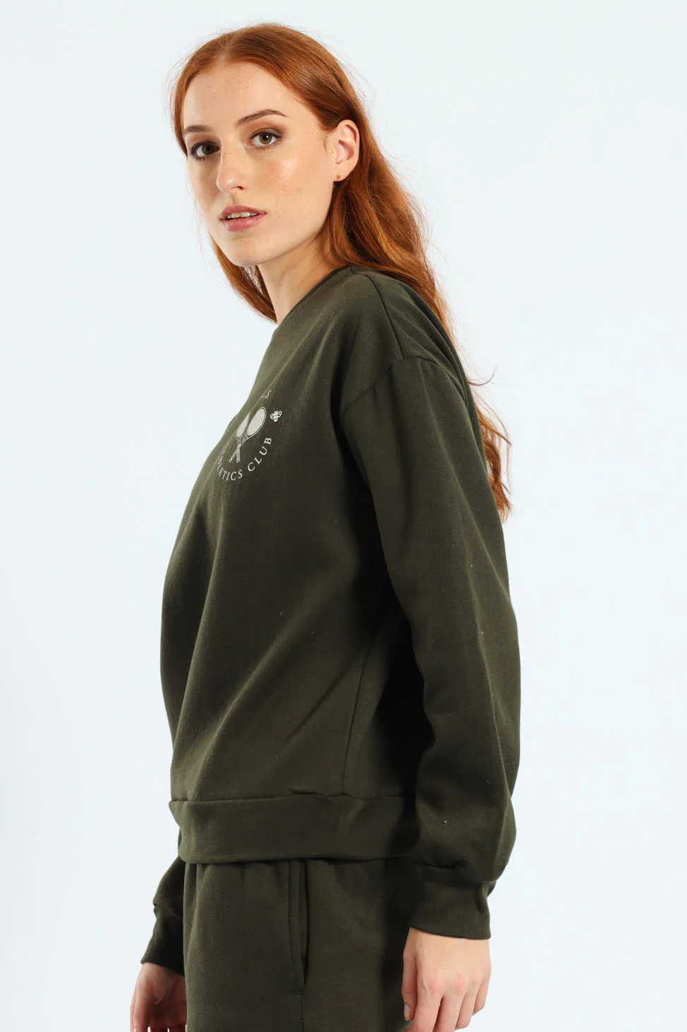 Long Sleeve Printed Screen Pullover - Dark Fatigue - Image 3