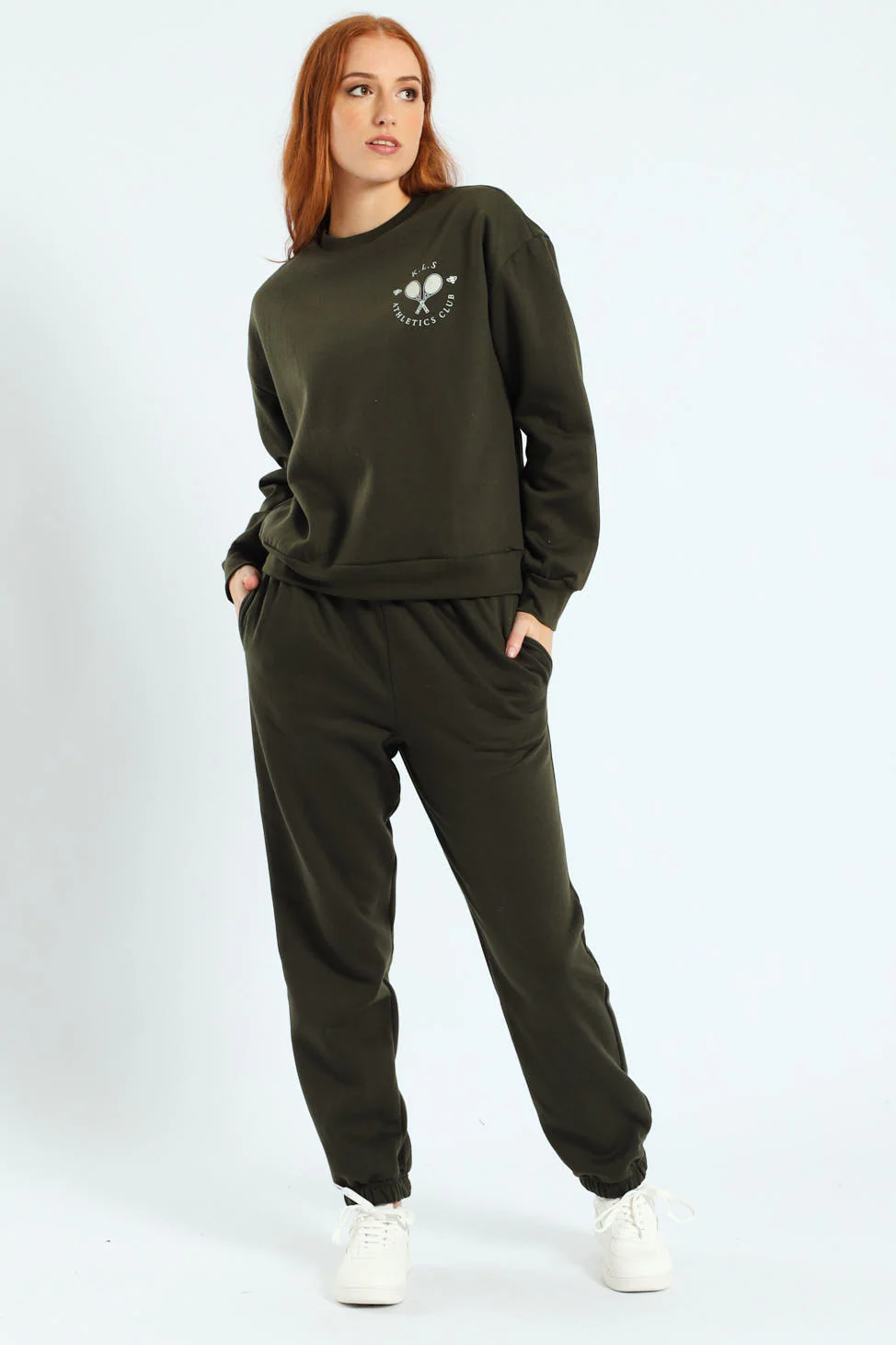 Long Sleeve Printed Screen Pullover - Dark Fatigue - Image 4