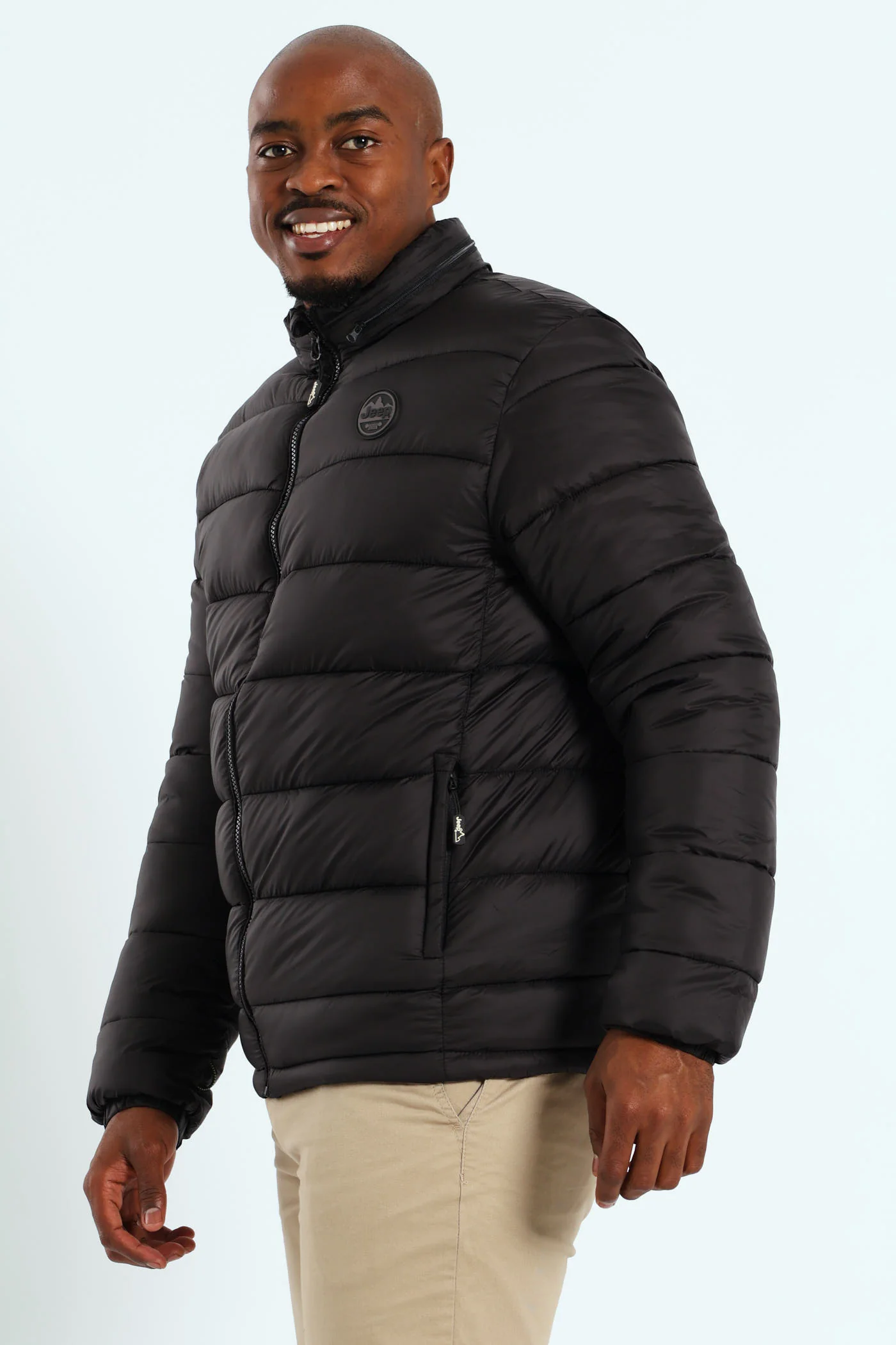 Long Sleeve Puffer Jacket - Black - Image 4