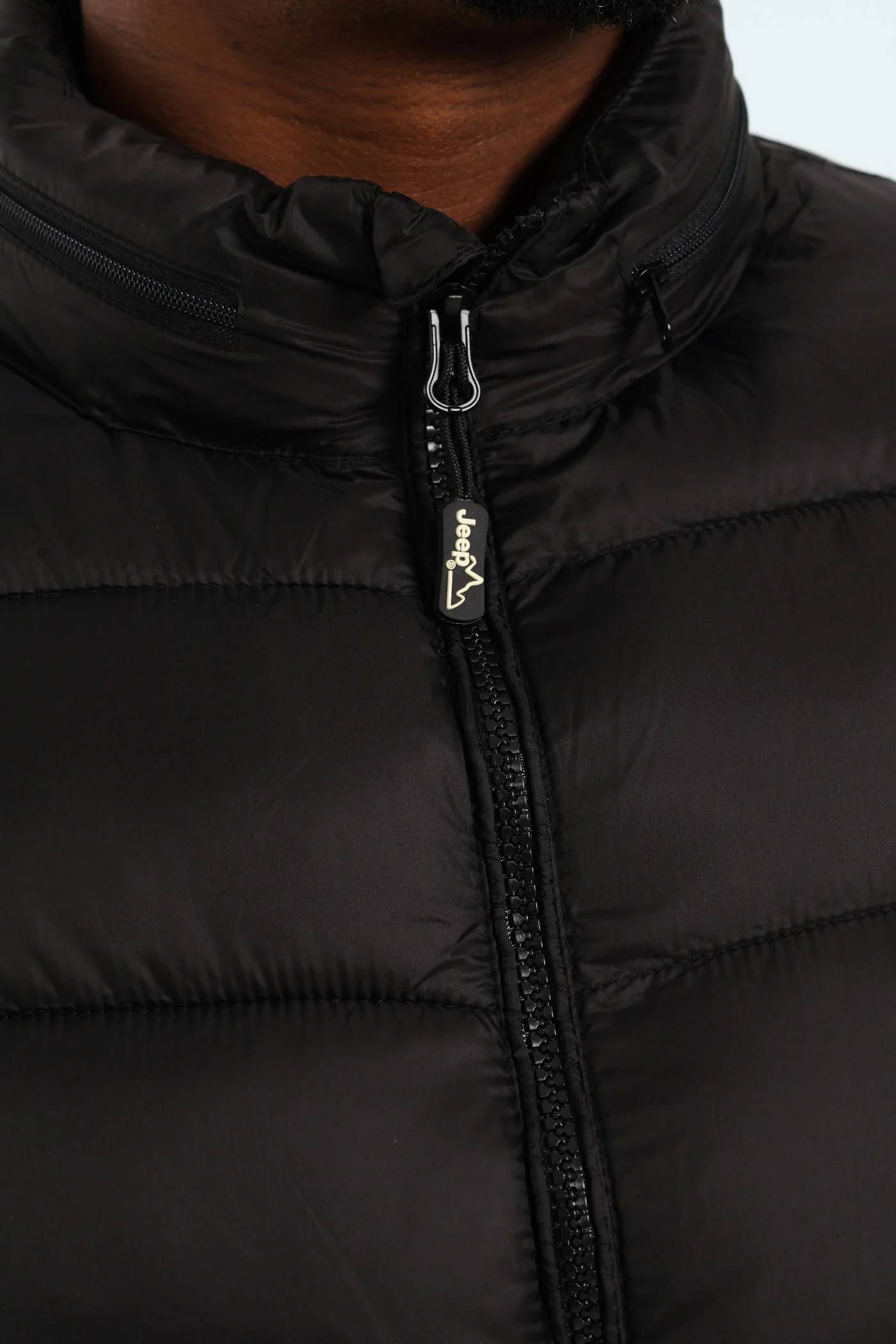 Long Sleeve Puffer Jacket - Black - Image 8