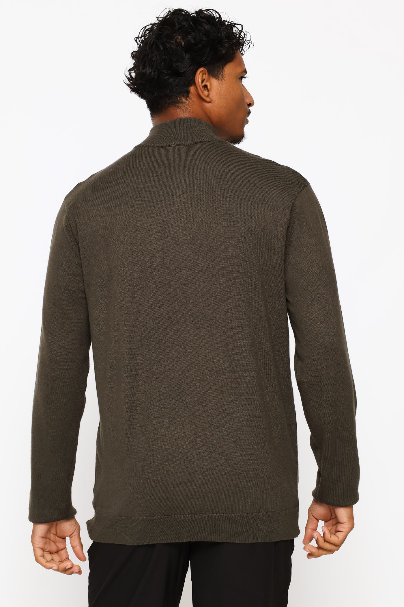 Long Sleeve Quarter Zip Pullover - Fatigue - Image 4