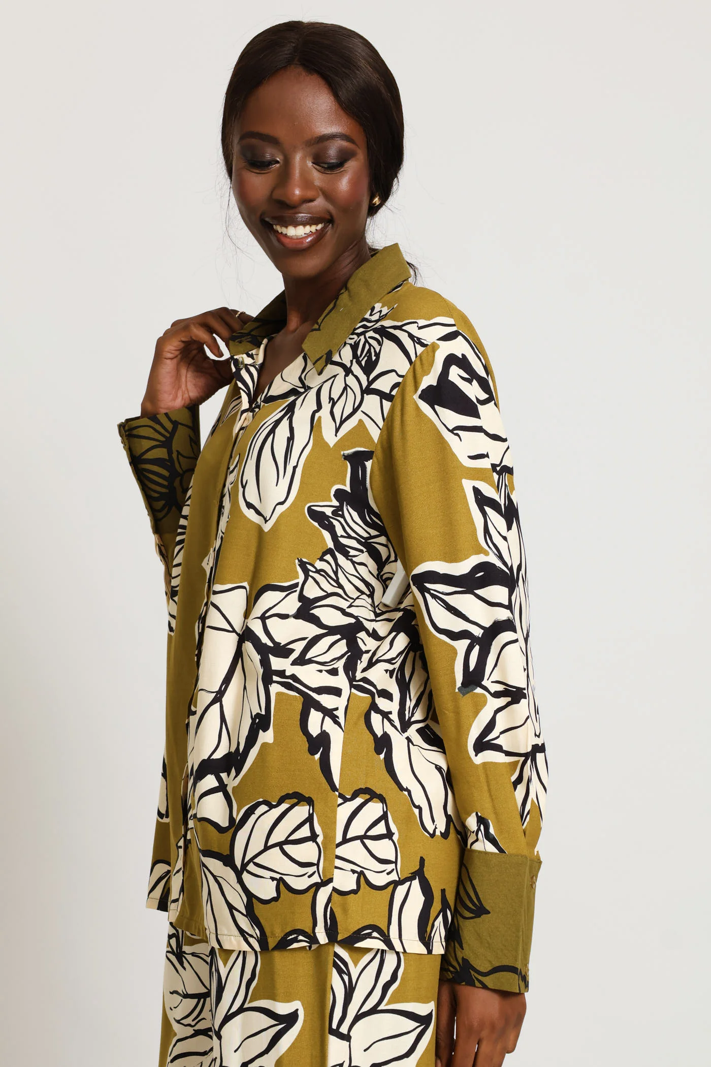 Long Sleeve Relaxed Statement Floral Shirt - Multi - Image 3