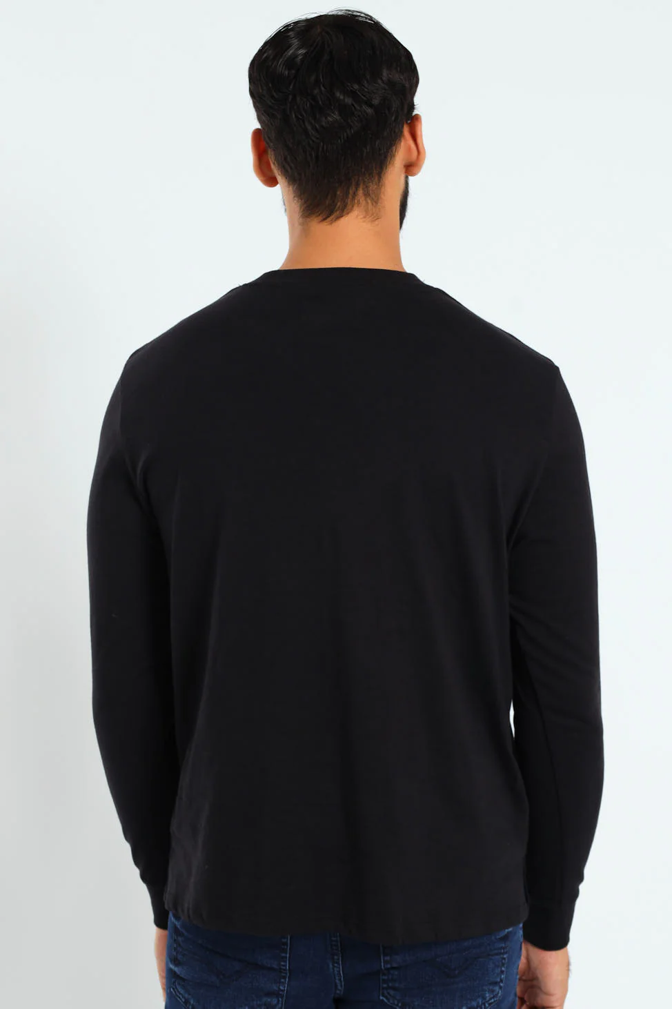 Long Sleeve Slub Tee - Black - Image 3