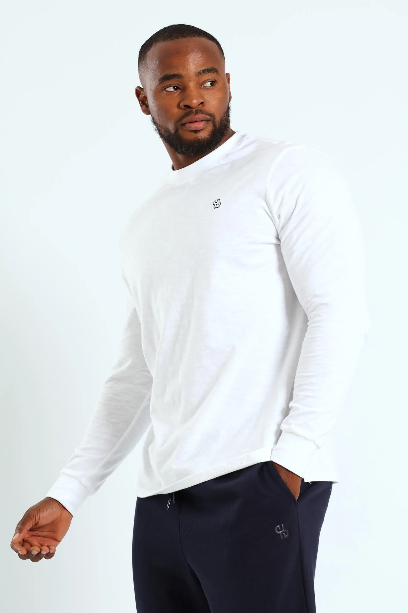 Long Sleeve Slub Tee - White - Image 2