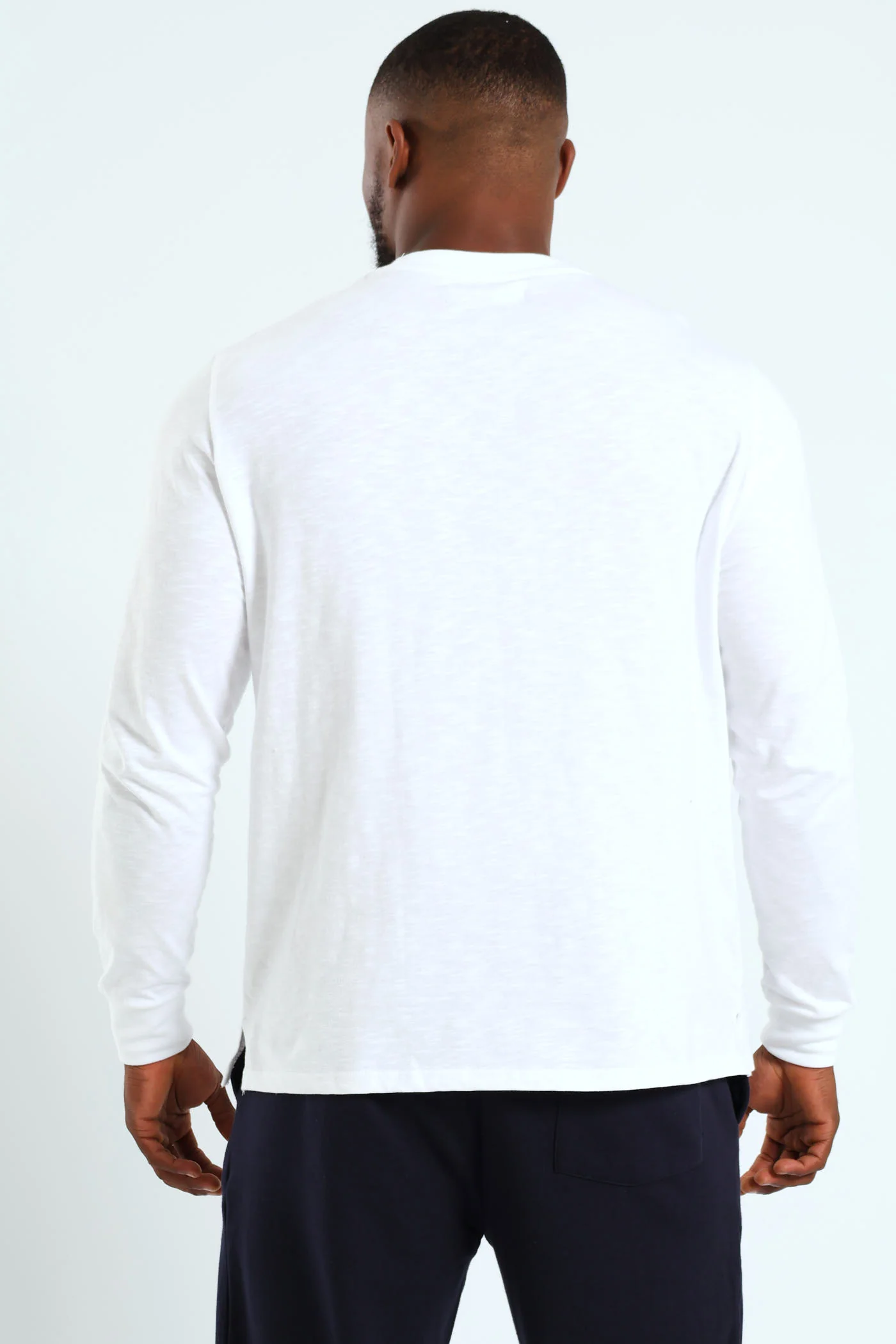 Long Sleeve Slub Tee - White - Image 3