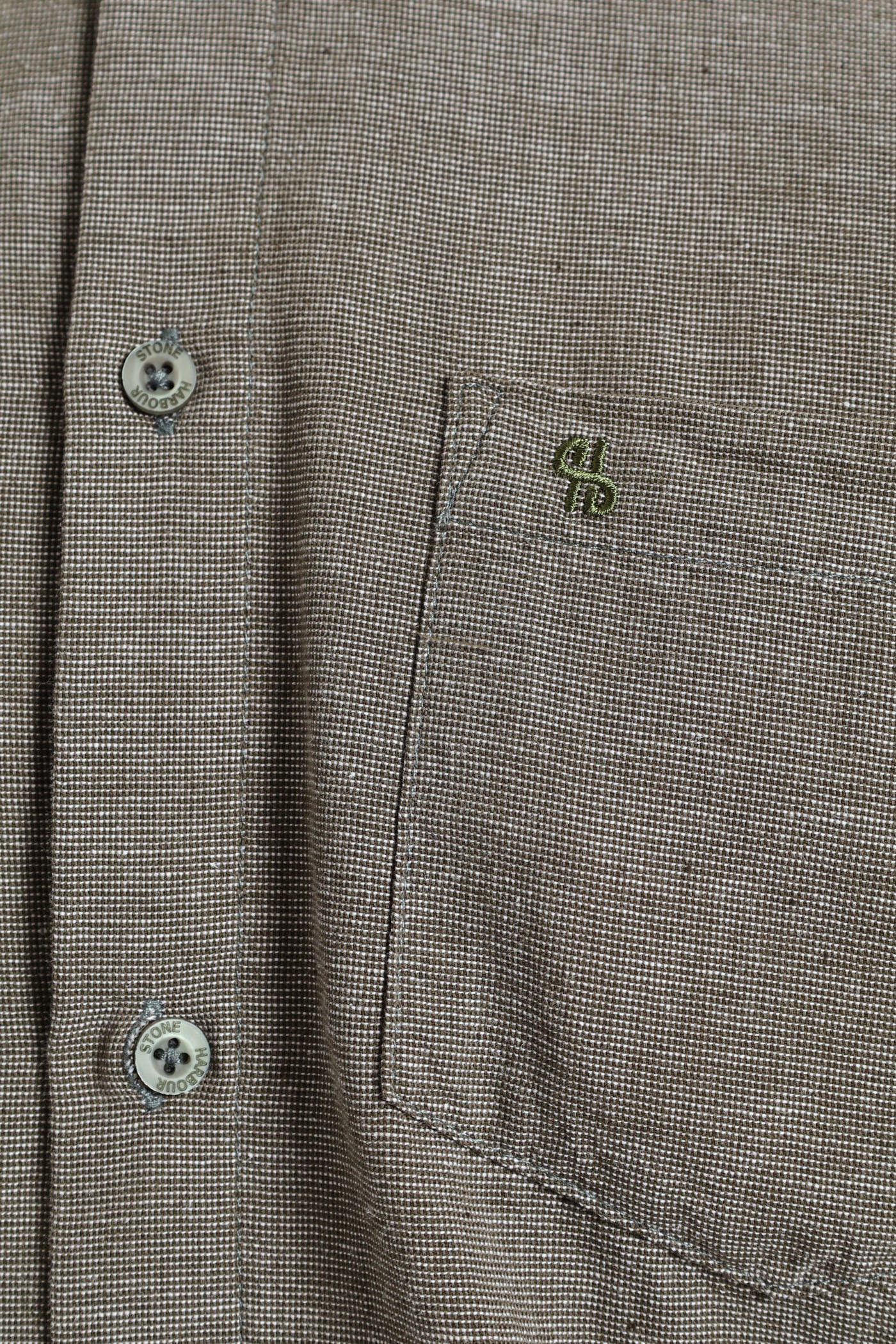 Long Sleeve Textured Woven Shirt - Fatigue - Image 2