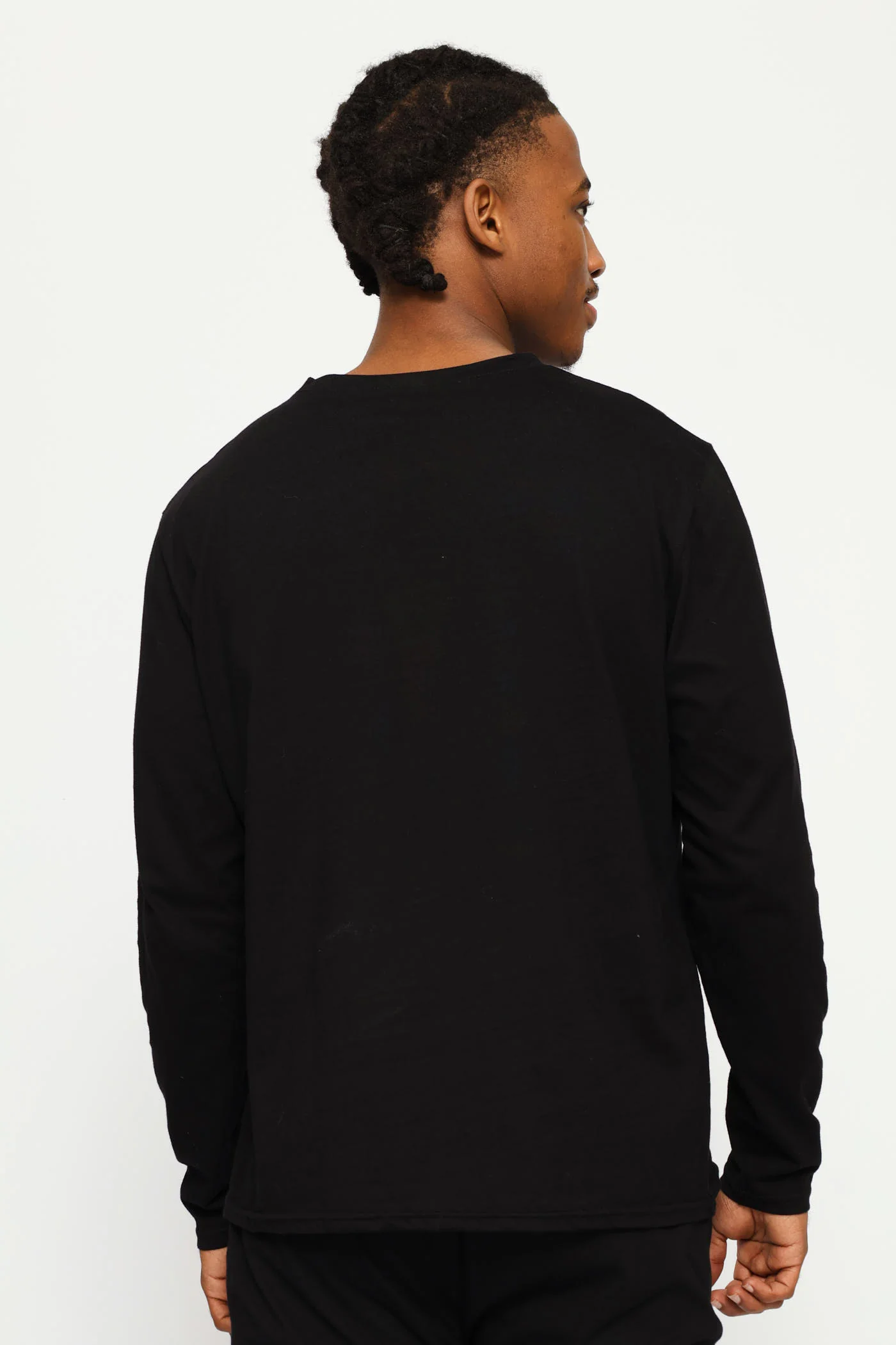 Long Sleeve Thermal C-Neck T-Shirt - Black - Image 2