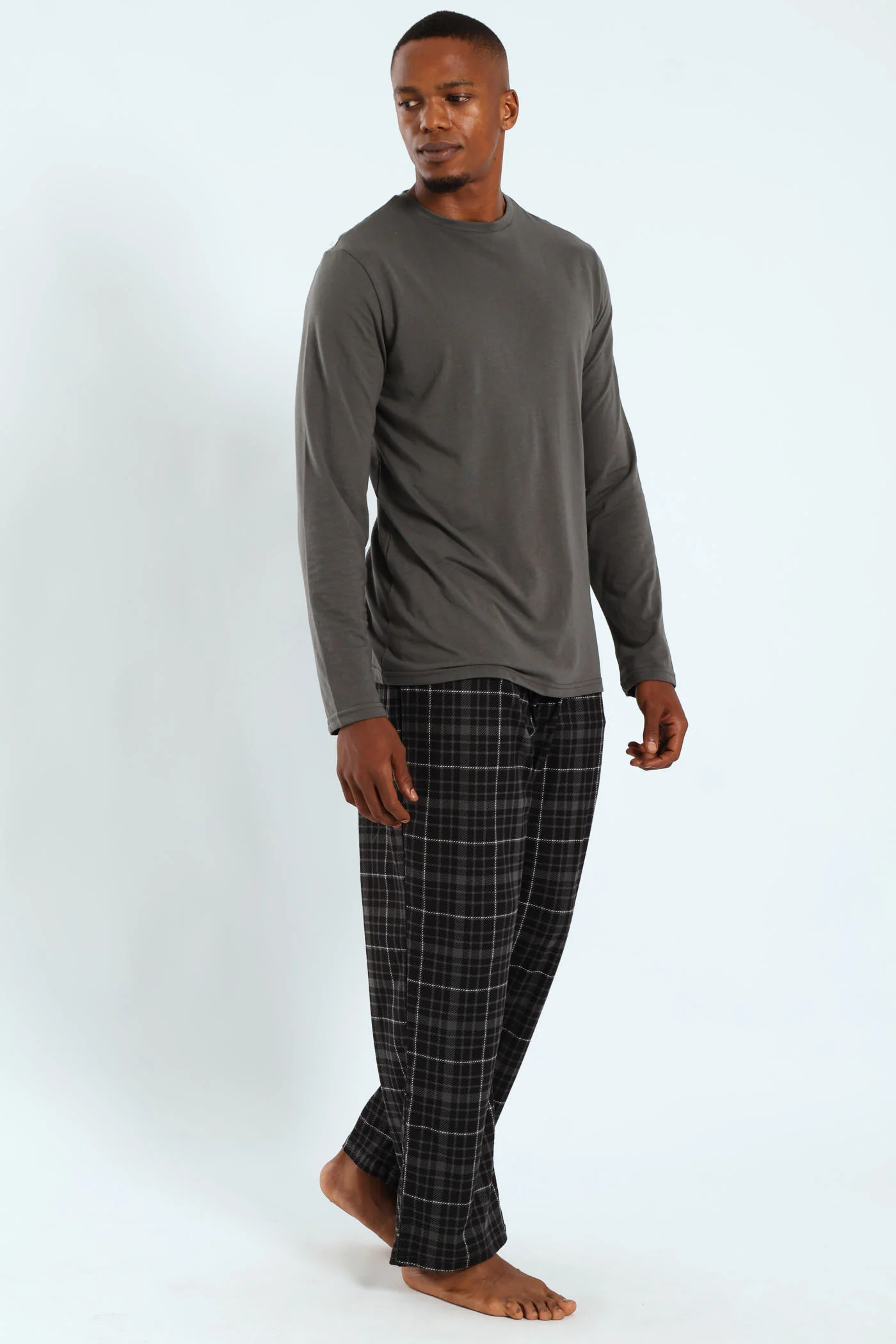 Long Sleeve Top & Butterfleece Pants - Grey - Image 4