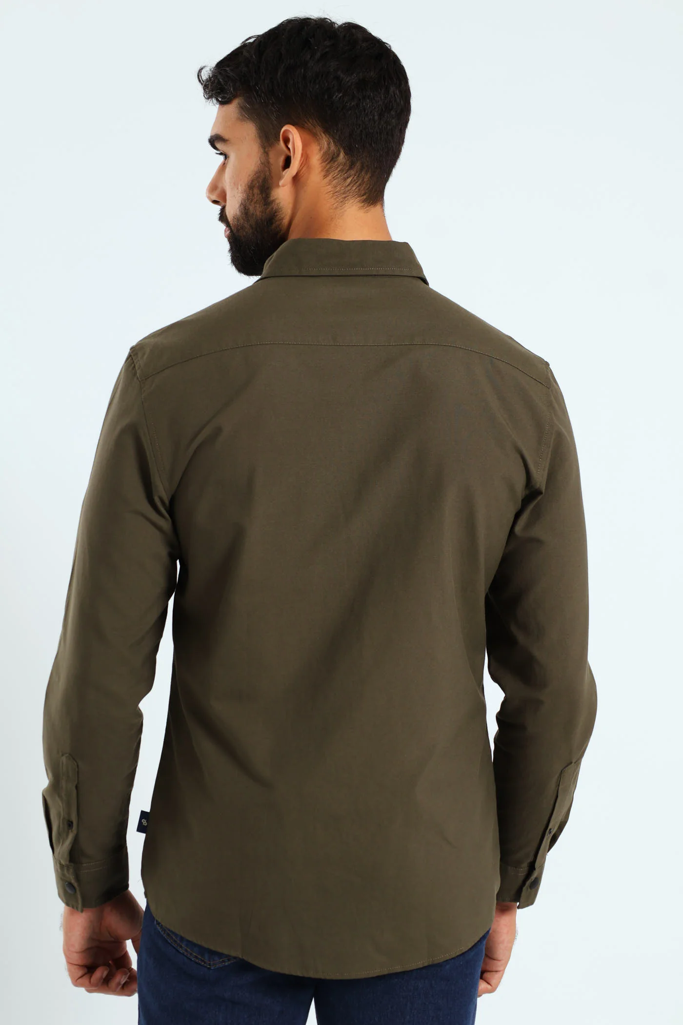 Long Sleeve Utility Over Shirt - Fatigue - Image 4