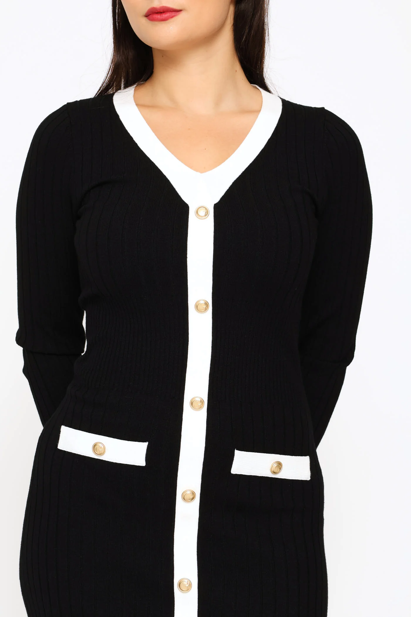 Long Sleeve Laurel Sweater Dress - Black - Image 5