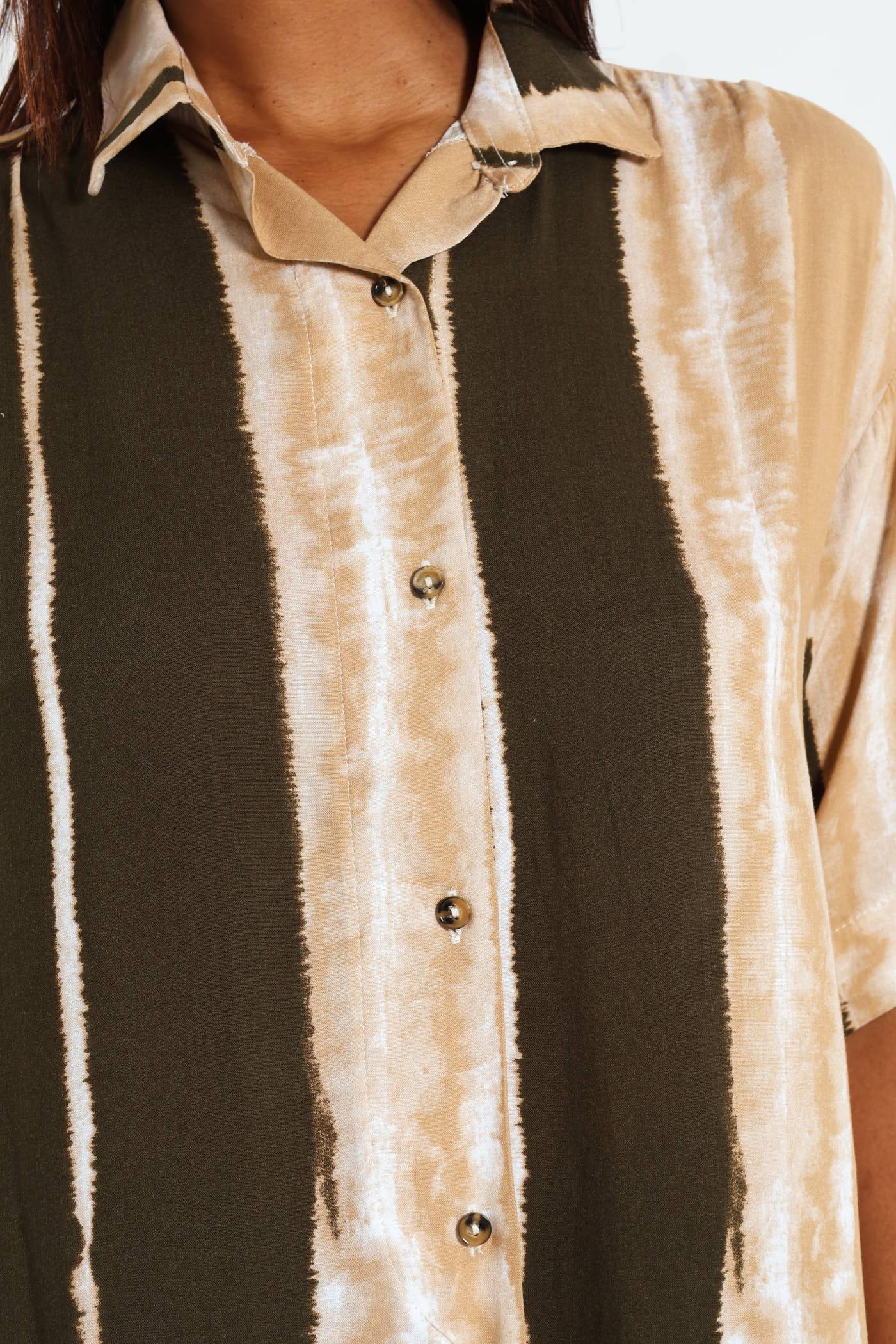 Longline Tunic Shirt With Slits - Multi - Image 5