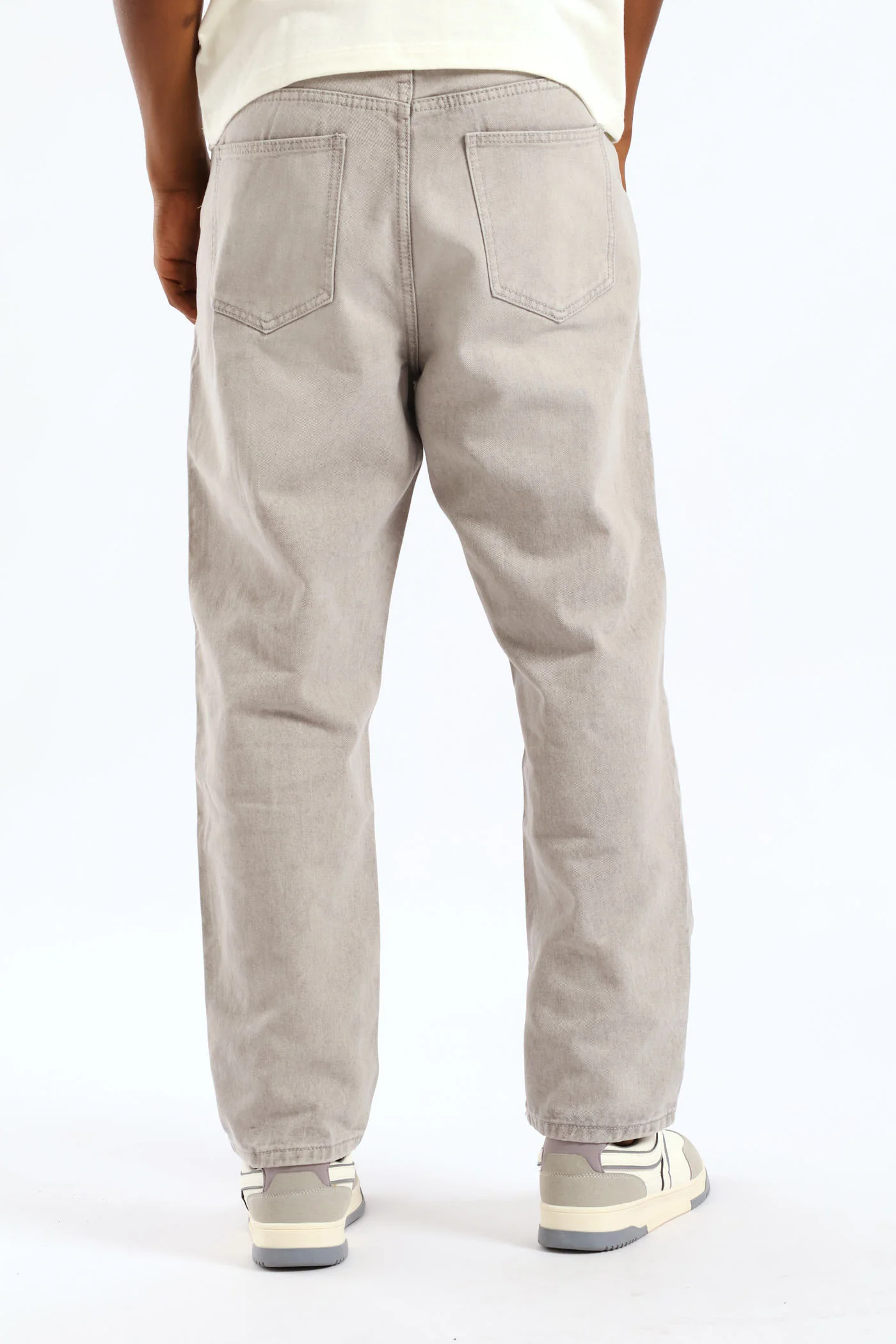 Loose Fit Pintuck Fash Denim - Light Grey - Image 5